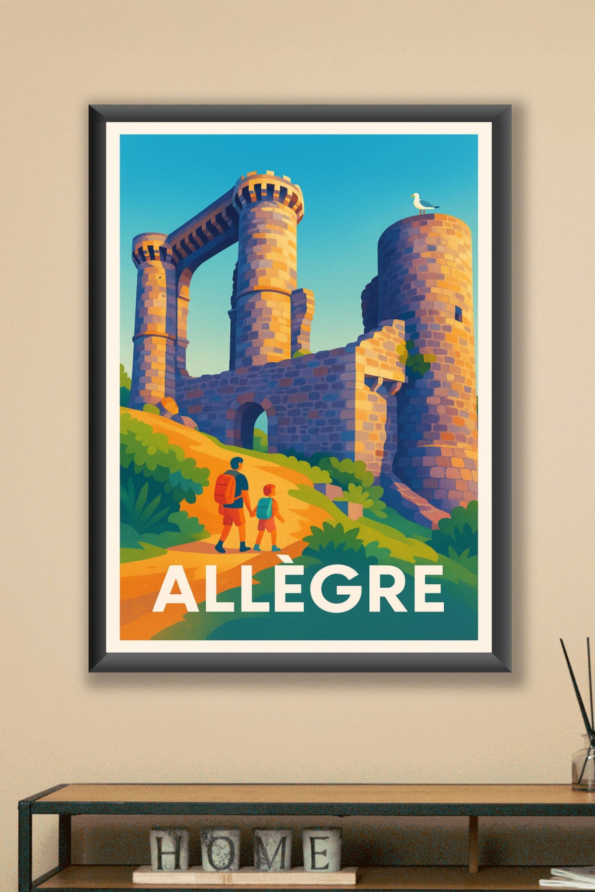 Affiche Allègre — Aventure et héritage médiéval · poster d'art de Allègre