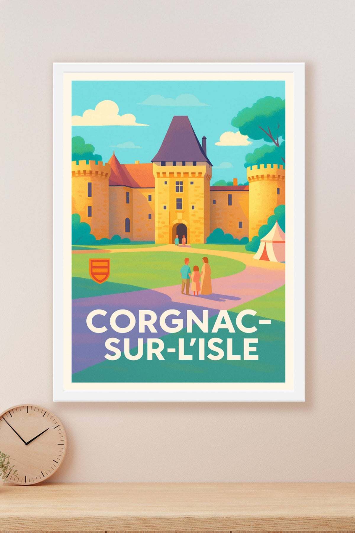 Affiche Corgnac-sur-l'Isle — L'élégance historique à portée de main · poster d'art de Corgnac-sur-l'Isle