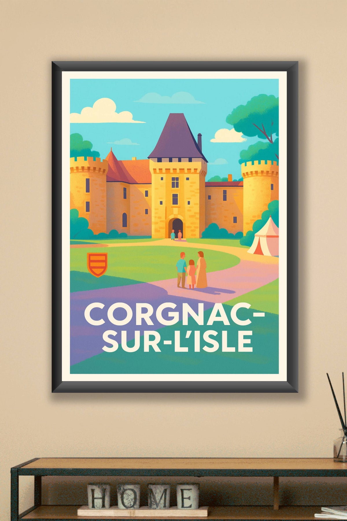 Affiche Corgnac-sur-l'Isle — L'élégance historique à portée de main · poster d'art de Corgnac-sur-l'Isle