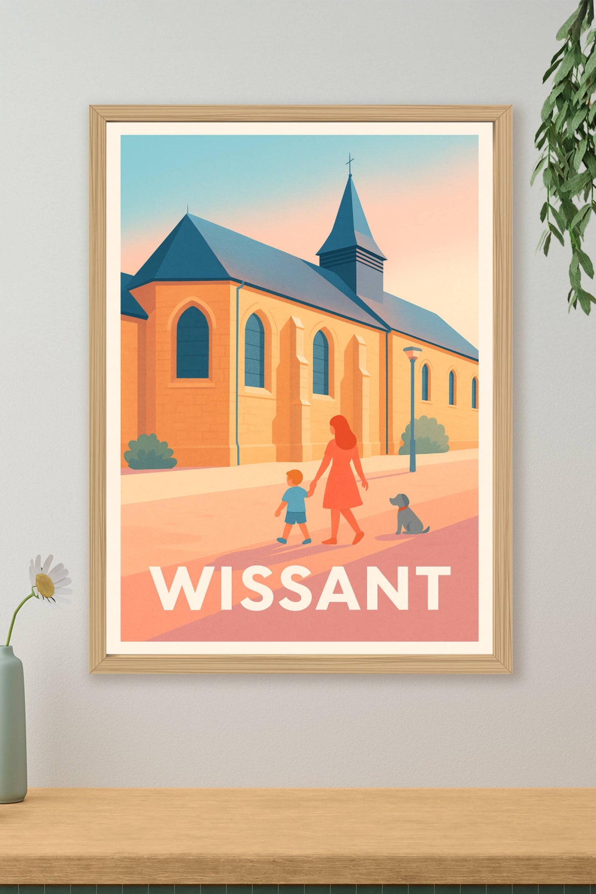 Affiche Wissant — Douceur et sérénité au cœur du village · poster d'art de Wissant