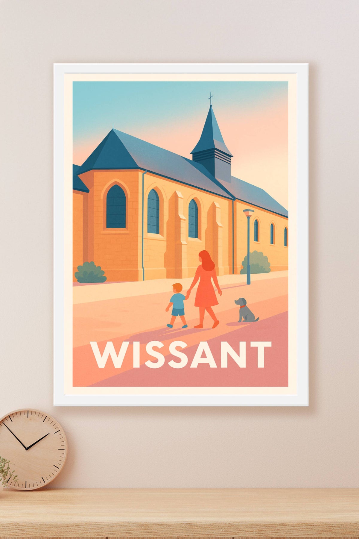 Affiche Wissant — Douceur et sérénité au cœur du village · poster d'art de Wissant