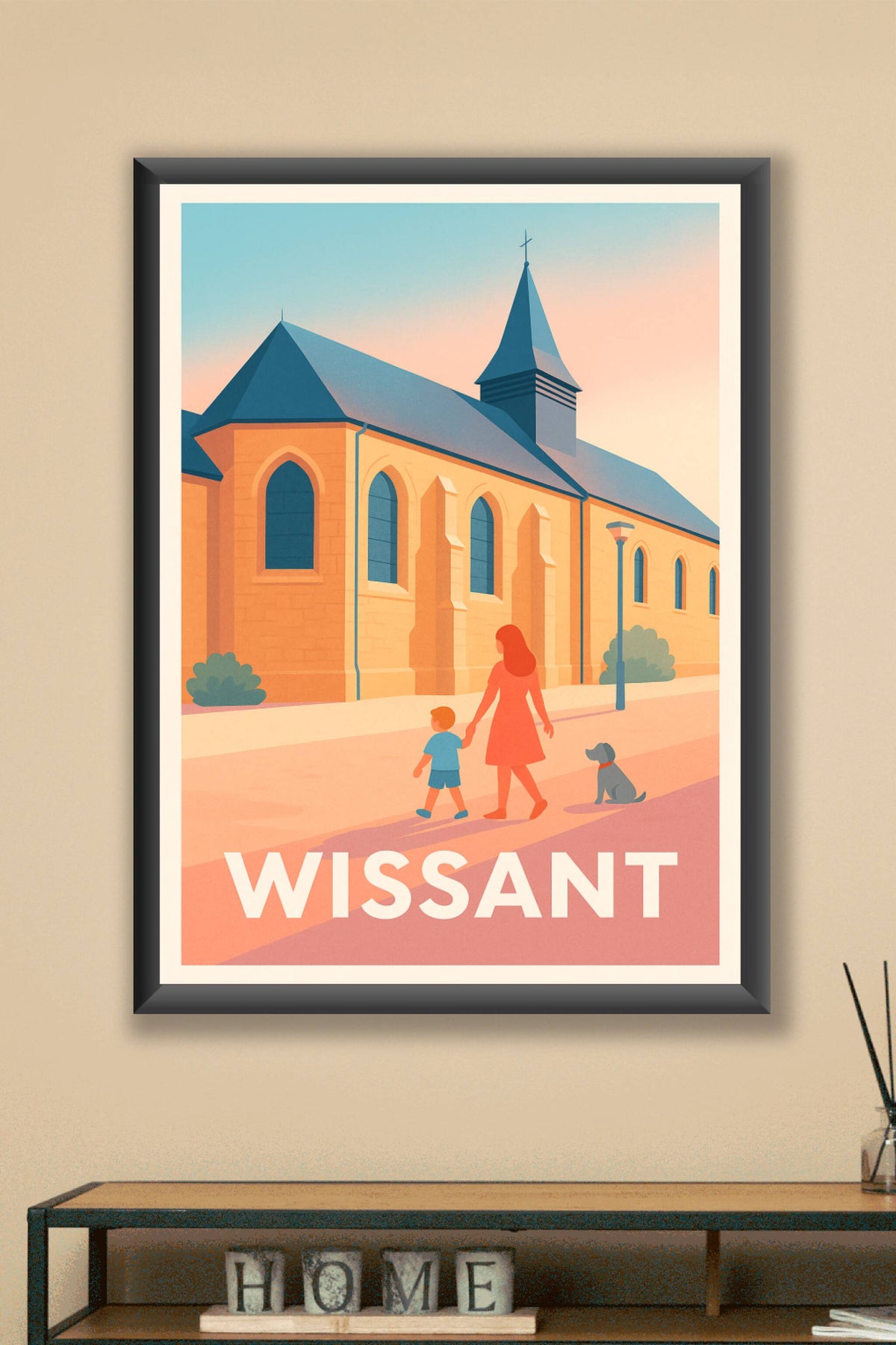 Affiche Wissant — Douceur et sérénité au cœur du village · poster d'art de Wissant