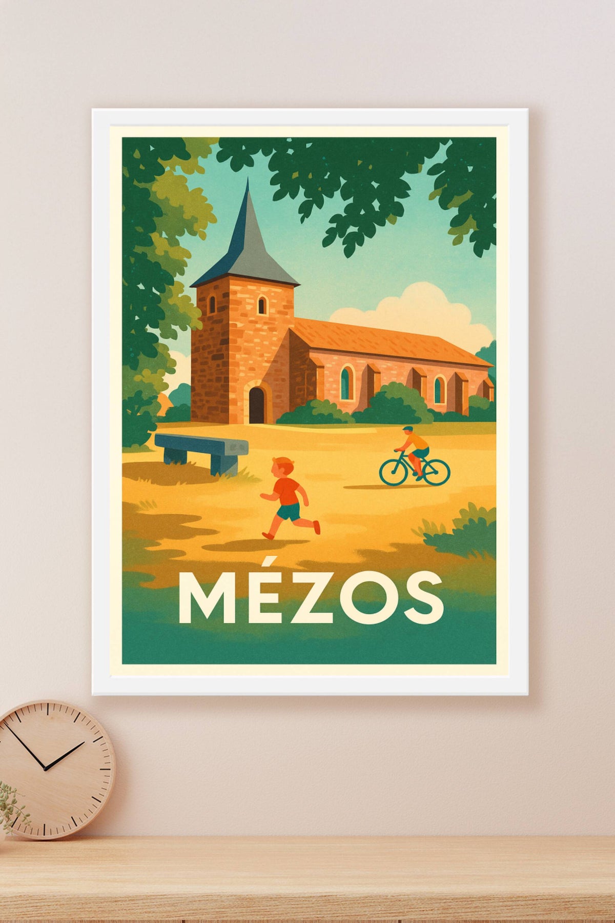 Affiche Mézos — Charme et douceur d'un village landais · poster d'art de Mézos