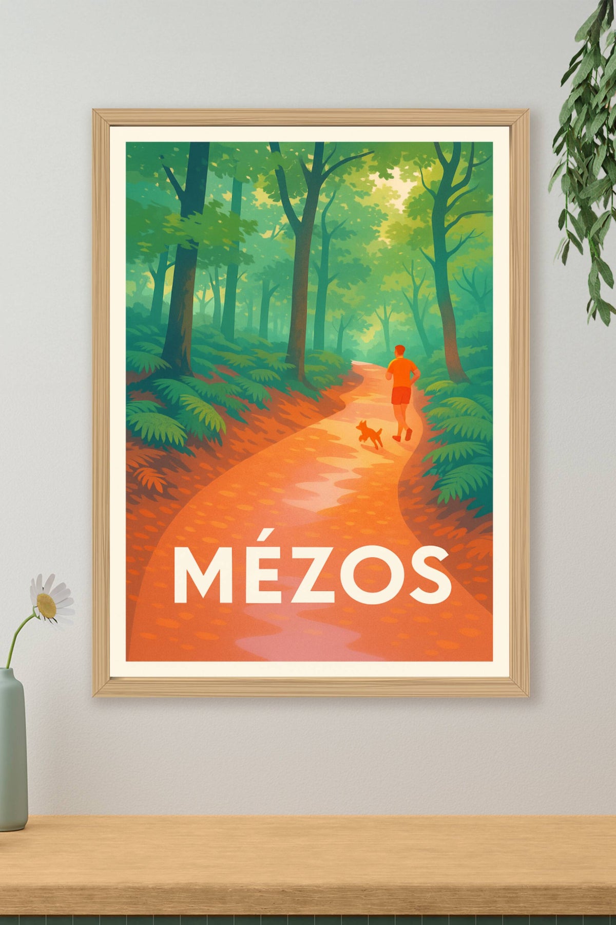 Affiche Mézos — Échappée nature au cœur de la forêt · poster d'art de Mézos