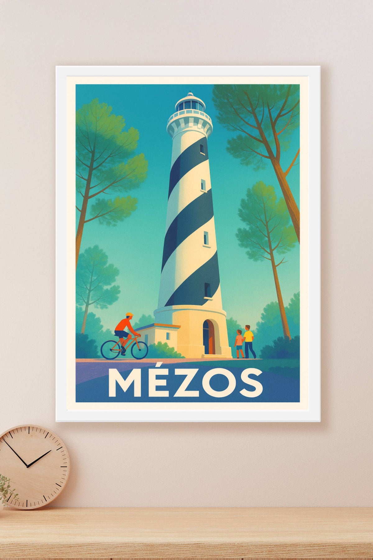 Affiche Mézos — L'élégance du phare emblématique · poster d'art de Mézos