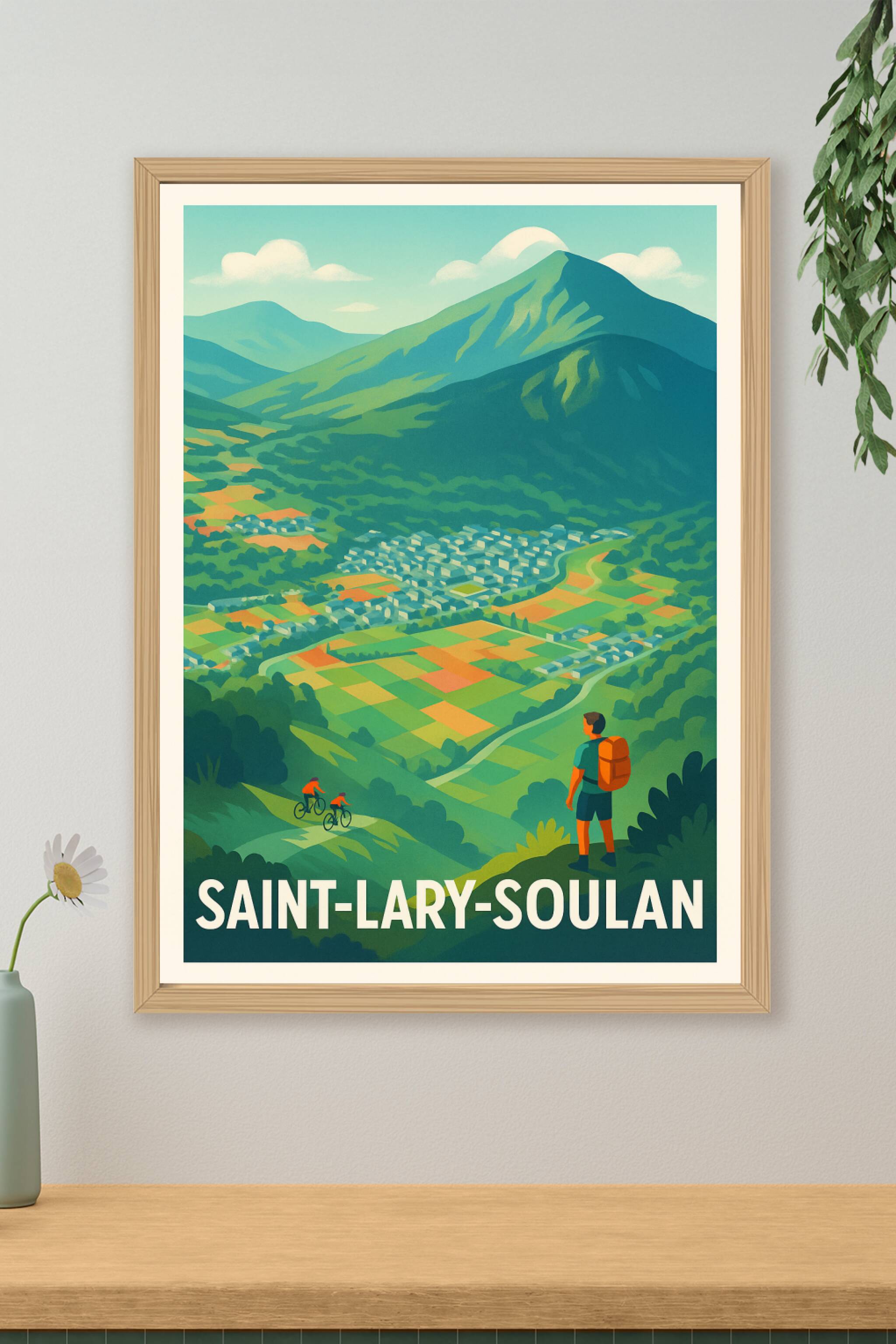 Affiche de Saint-Lary-Soulan - Invitation à l'aventure en montagne