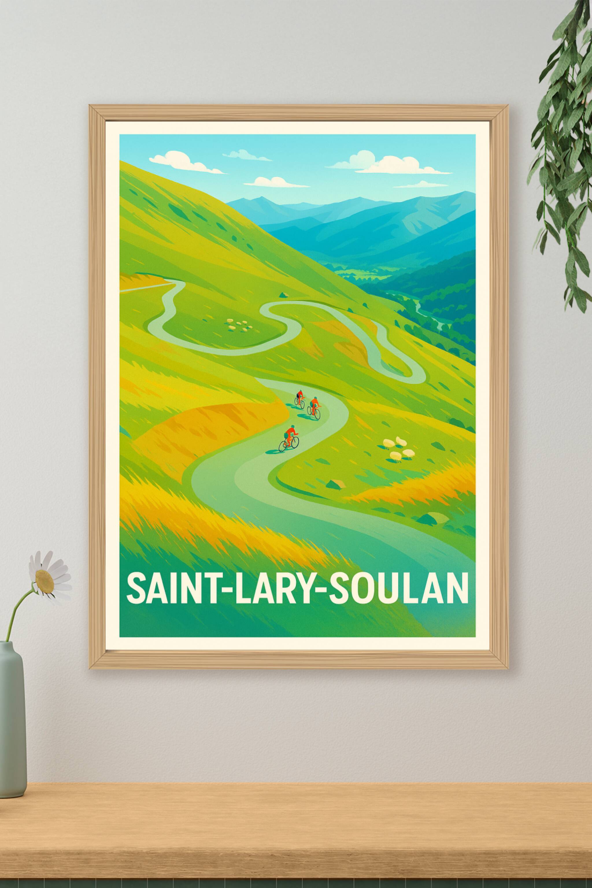 Affiche de Saint-Lary-Soulan - Piste cyclable au cœur des Pyrénées