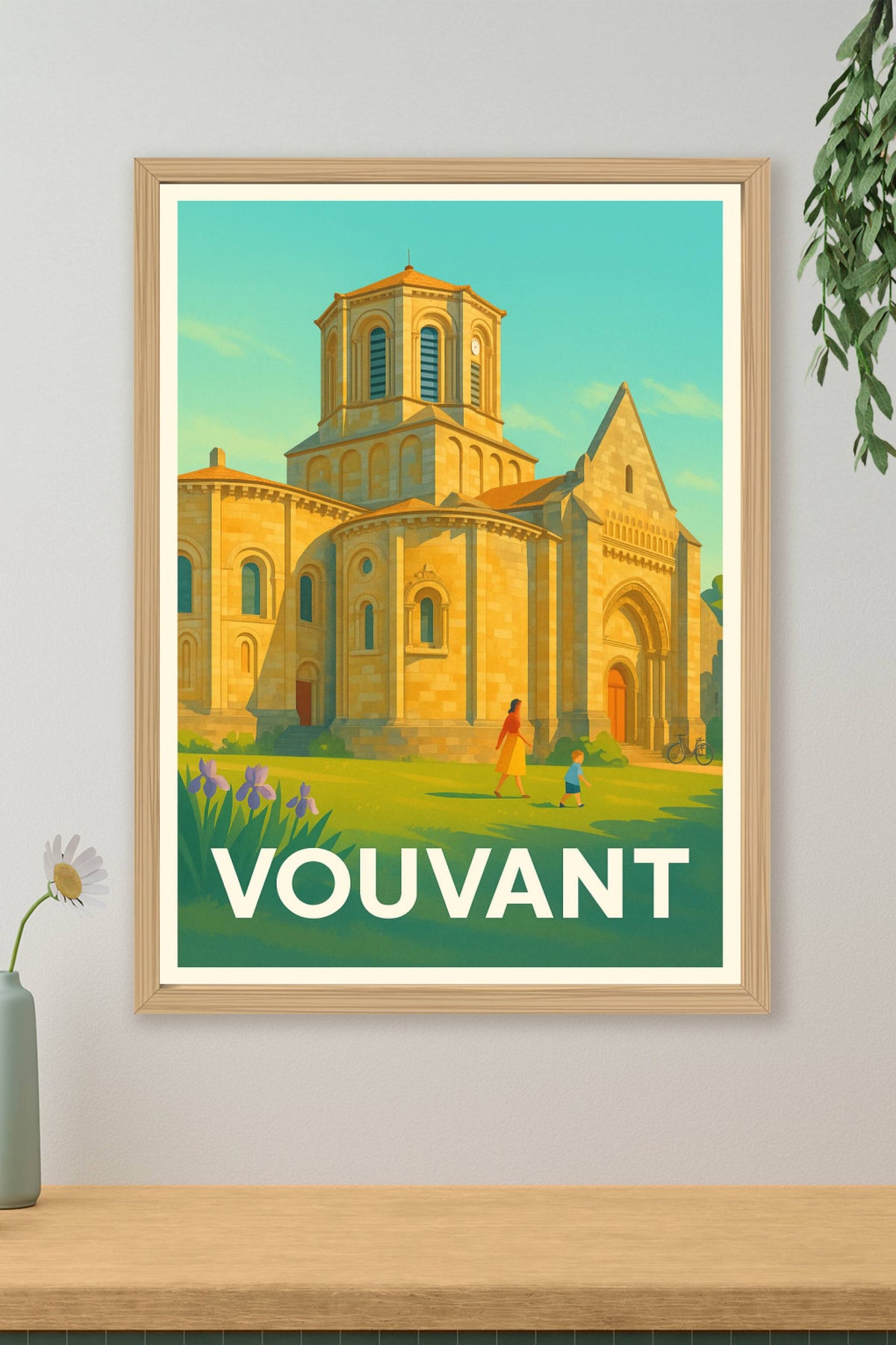 Affiche Vouvant — Charme et Sérénité Médiévale · poster d'art de Vouvant