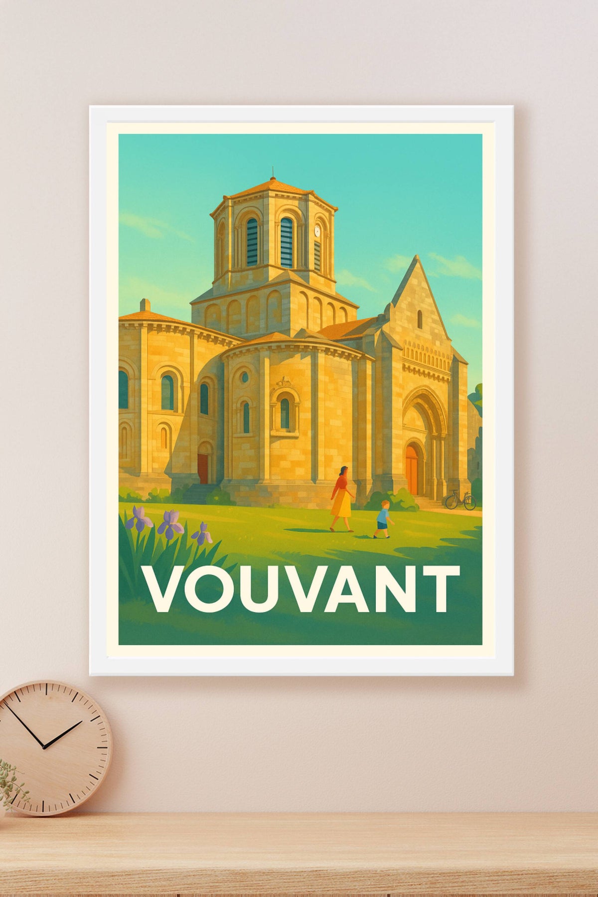 Affiche Vouvant — Charme et Sérénité Médiévale · poster d'art de Vouvant