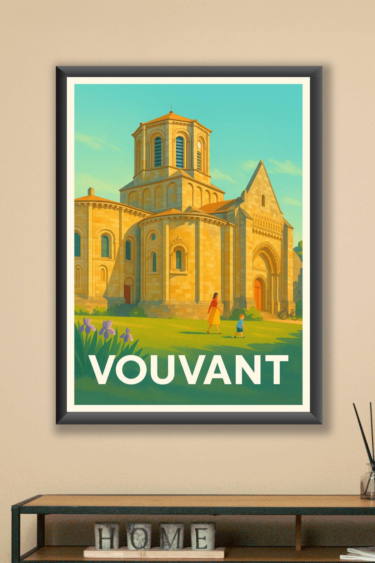 Affiche Vouvant — Charme et Sérénité Médiévale · poster d'art de Vouvant