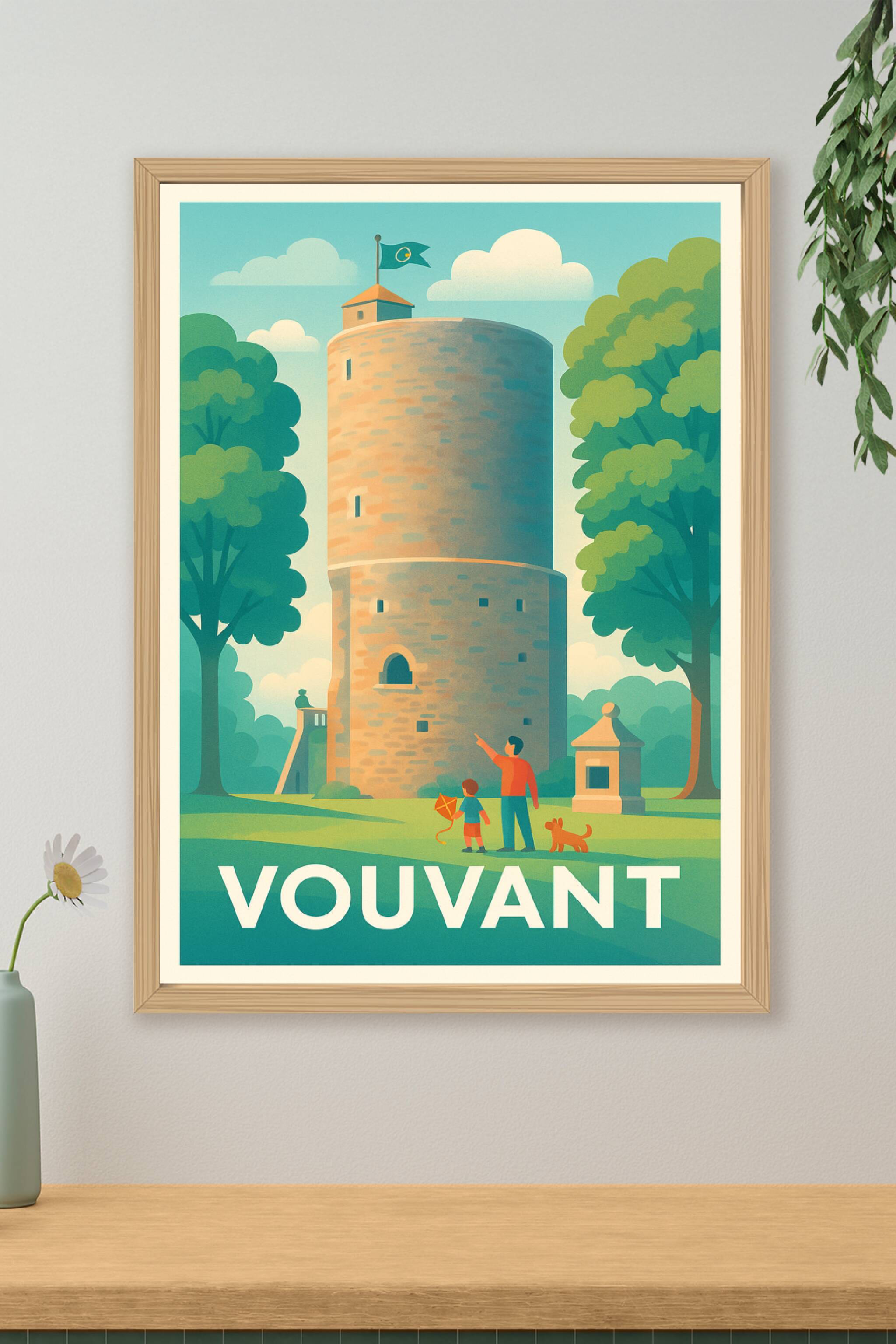Affiche de Vouvant - Charme médiéval au cœur de la nature