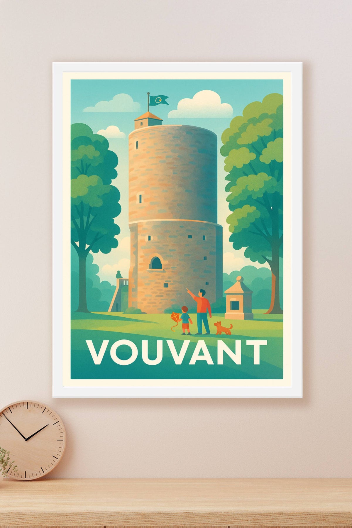 Affiche Vouvant — Charme médiéval au cœur de la nature · poster d'art de Vouvant