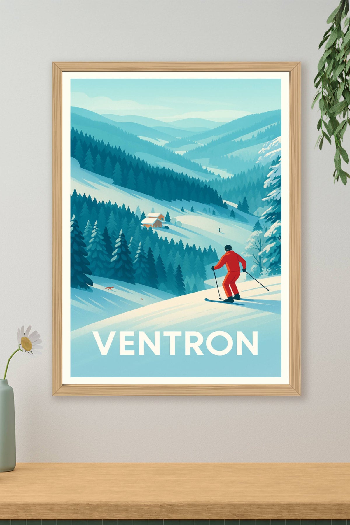 Affiche Ventron — Évasion hivernale au cœur des montagnes · poster d'art de Ventron