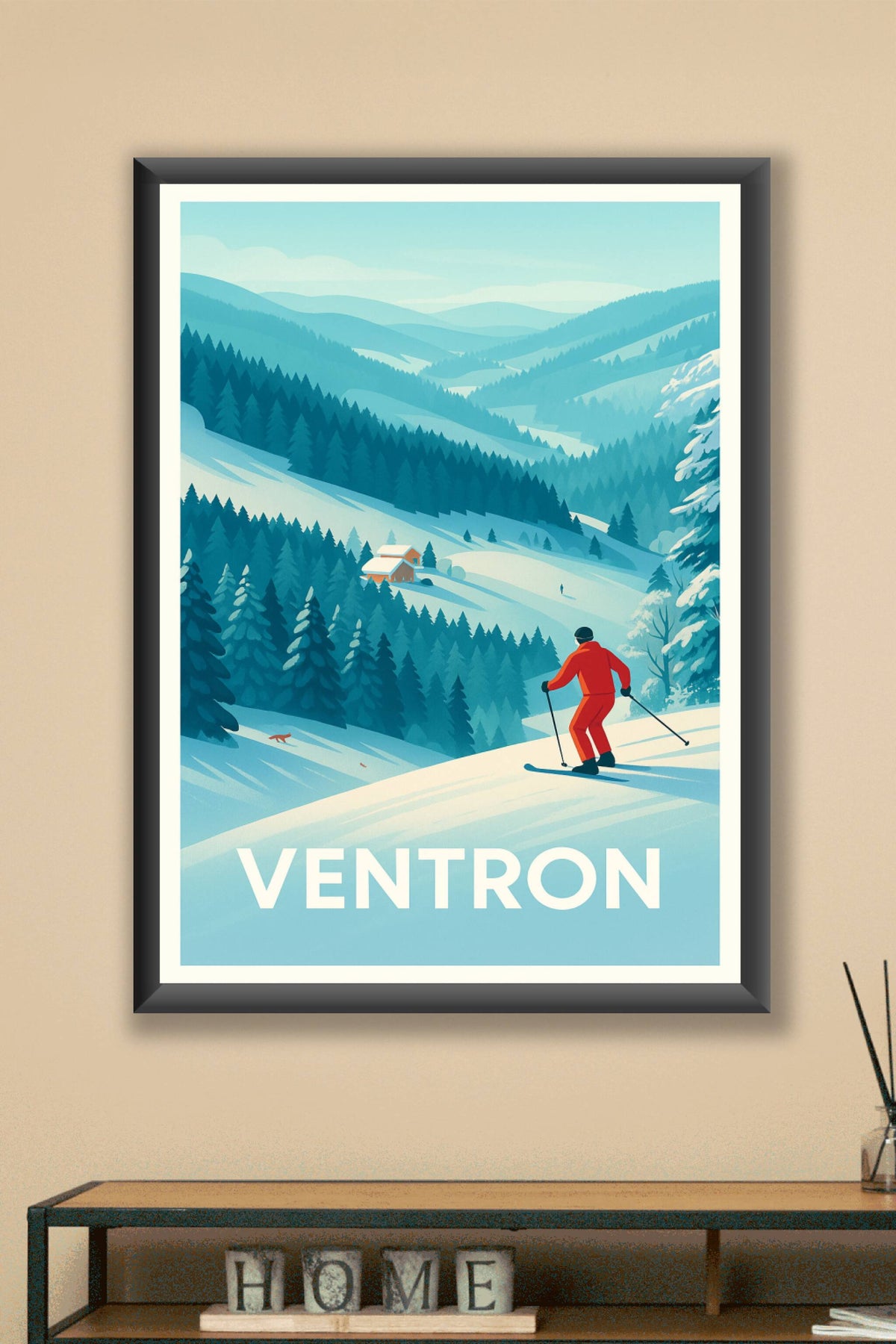 Affiche Ventron — Évasion hivernale au cœur des montagnes · poster d'art de Ventron