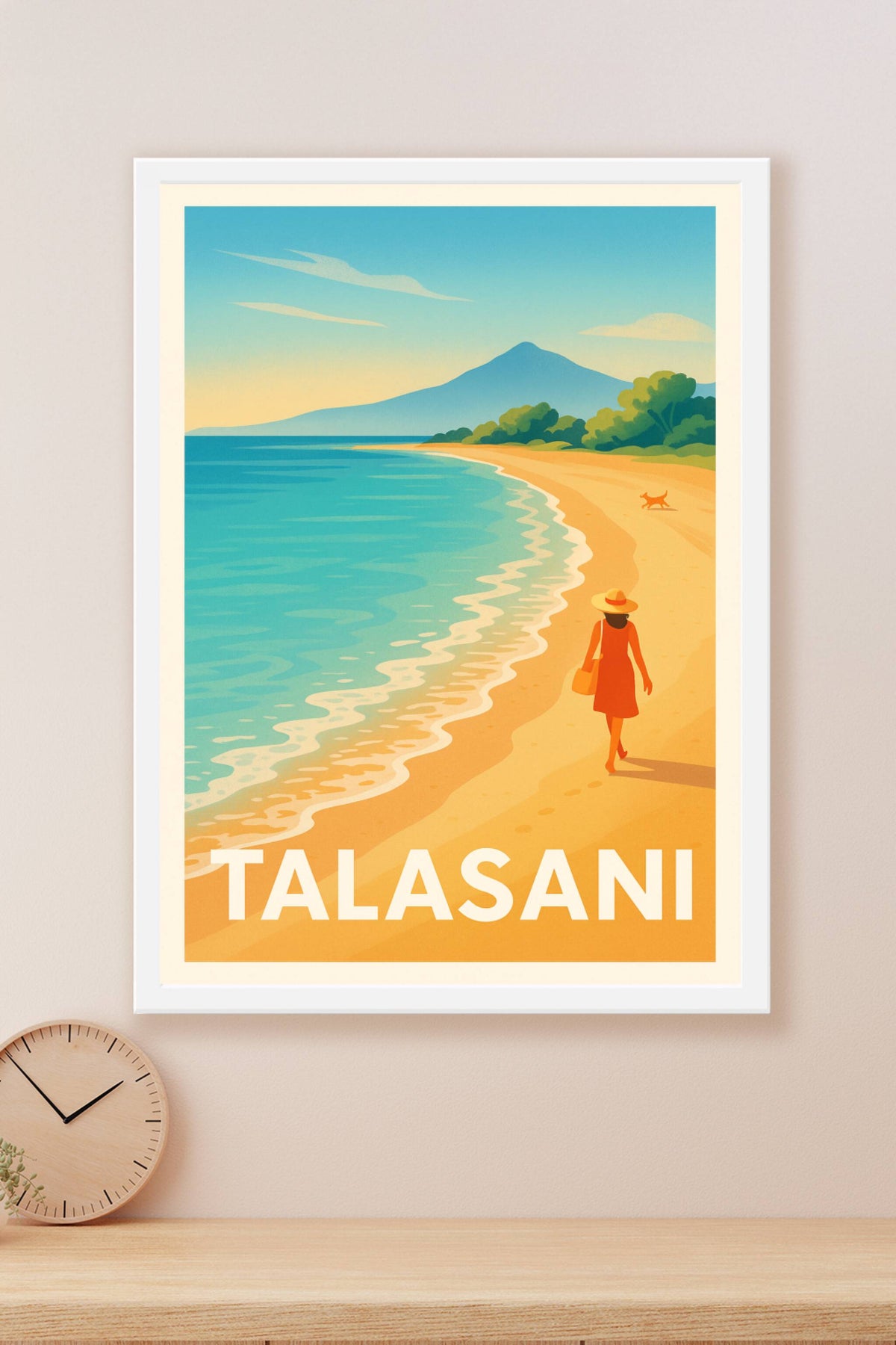 Affiche Talasani — Échappée ensoleillée sur la plage Corse · poster d'art de Talasani