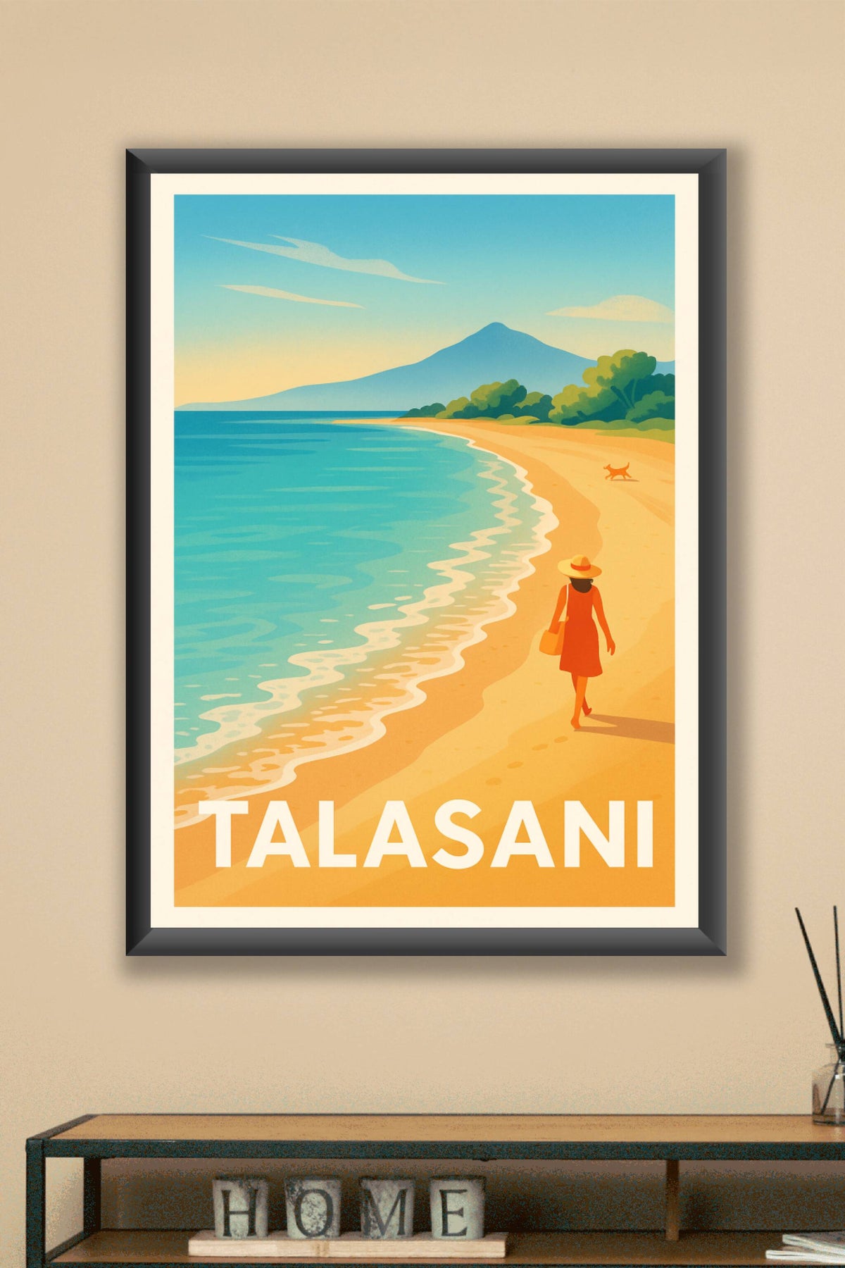 Affiche Talasani — Échappée ensoleillée sur la plage Corse · poster d'art de Talasani