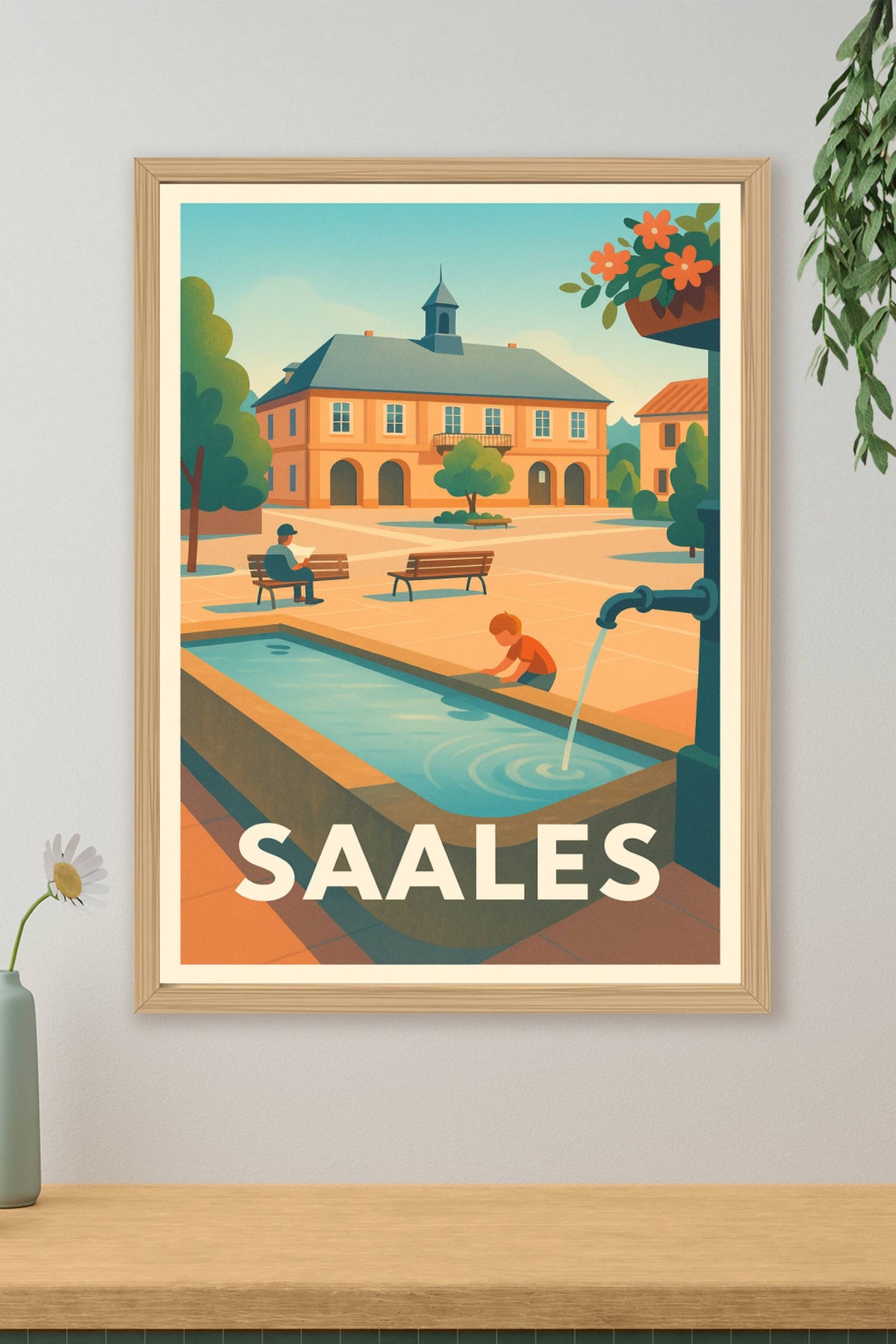 Affiche Saales — Charme et sérénité en Alsace · poster d'art de Saales