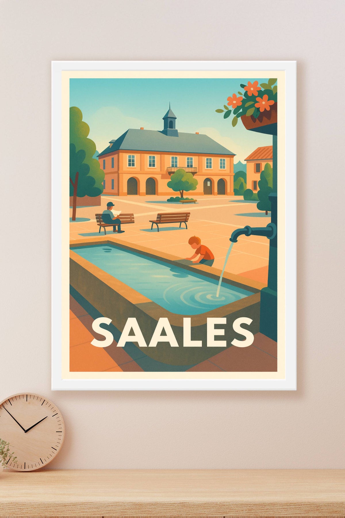 Affiche Saales — Charme et sérénité en Alsace · poster d'art de Saales