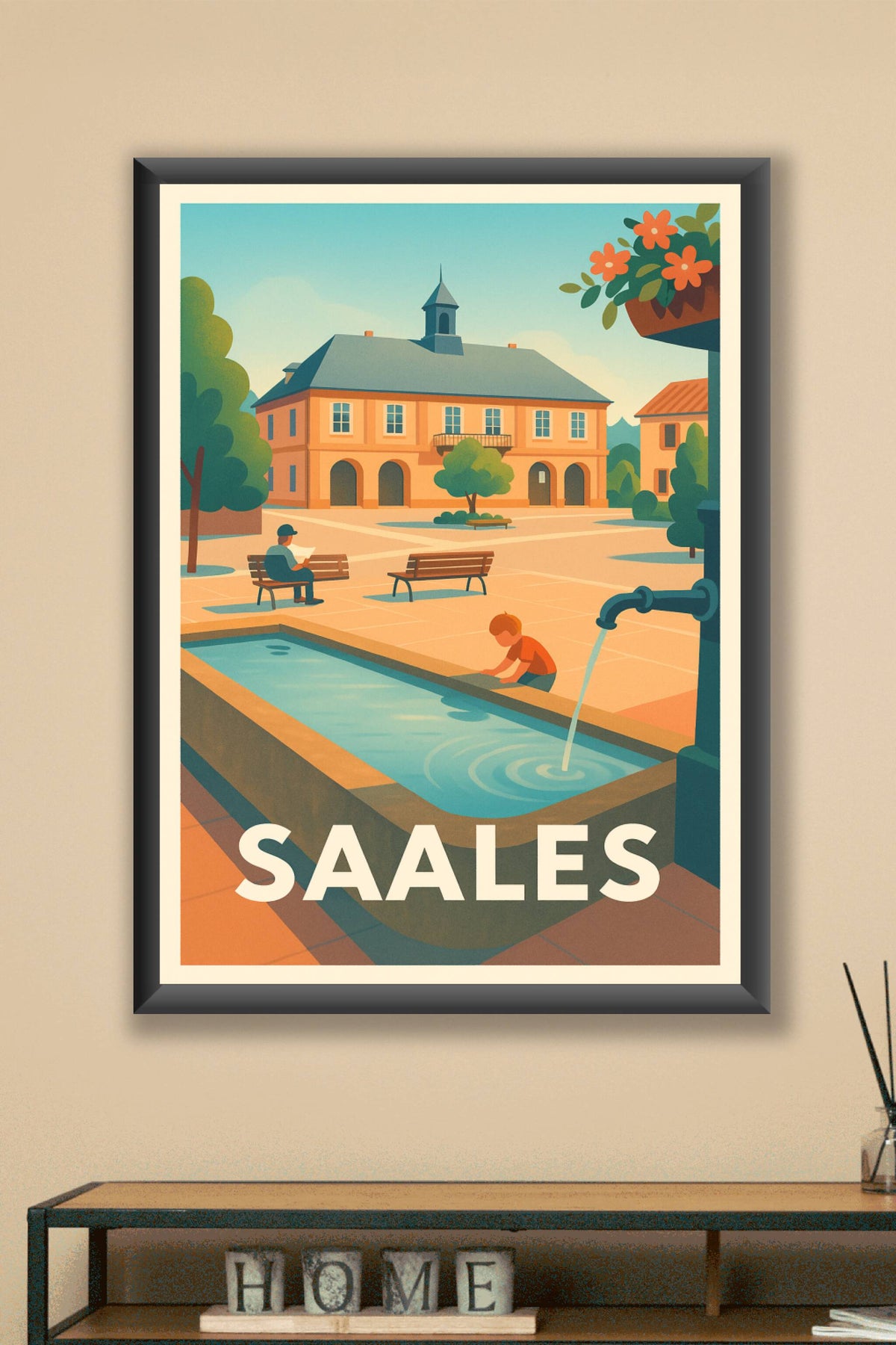 Affiche Saales — Charme et sérénité en Alsace · poster d'art de Saales
