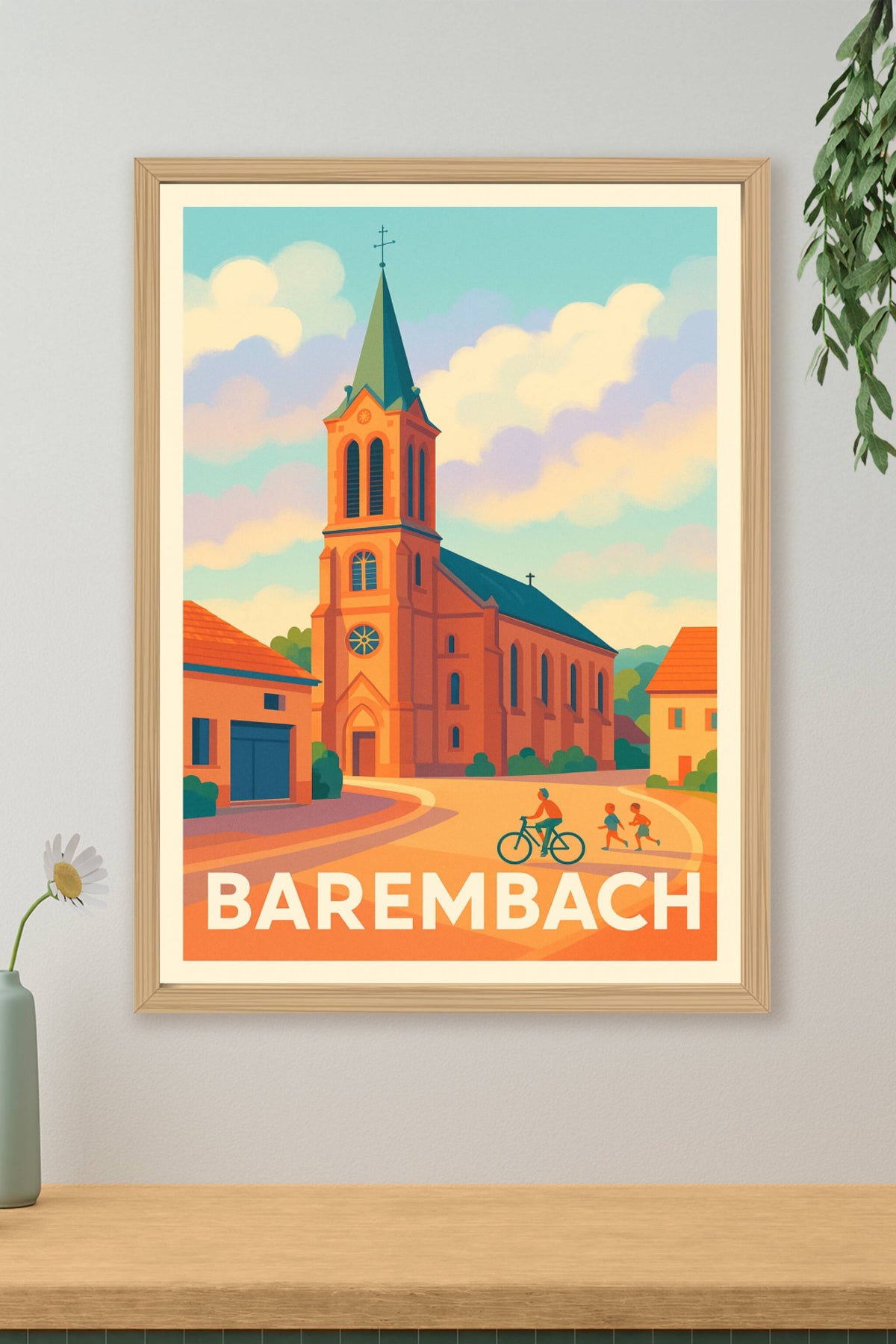 Affiche Barembach — Charme paisible du village alsacien · poster d'art de Barembach