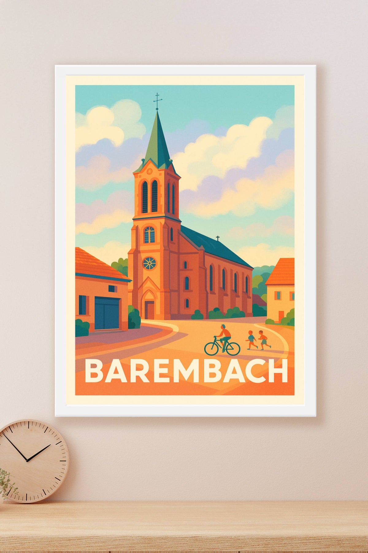 Affiche Barembach — Charme paisible du village alsacien · poster d'art de Barembach
