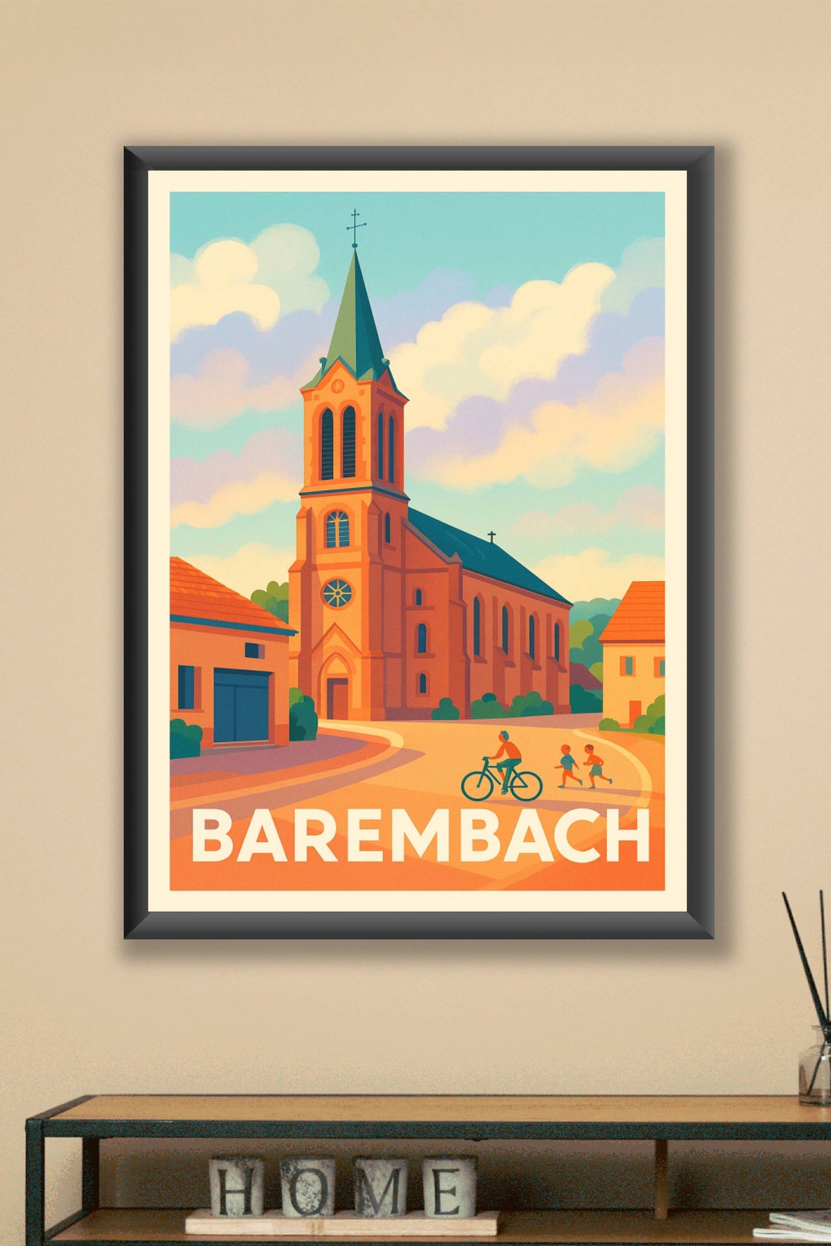 Affiche Barembach — Charme paisible du village alsacien · poster d'art de Barembach