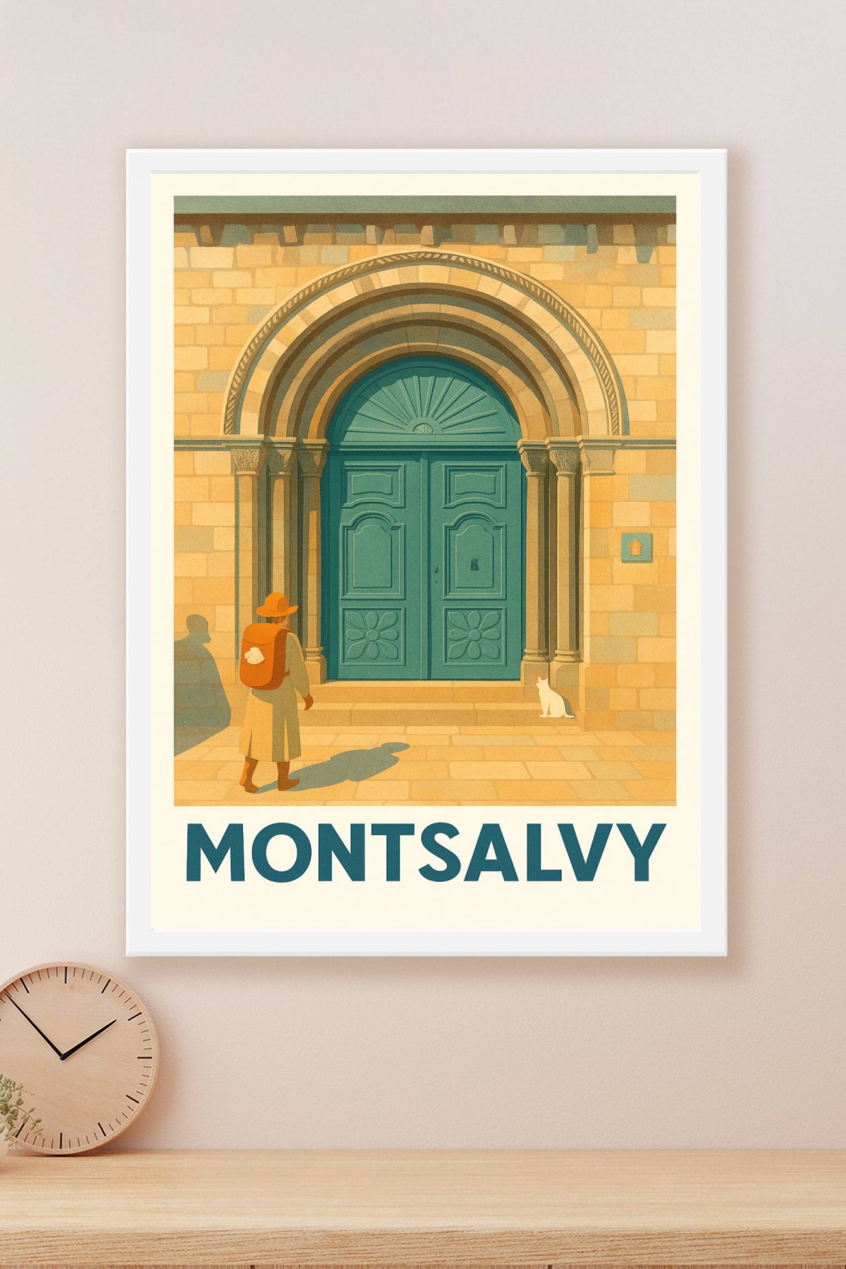 Affiche Montsalvy — L'invitation mystérieuse d'une porte ancienne · poster d'art de Montsalvy
