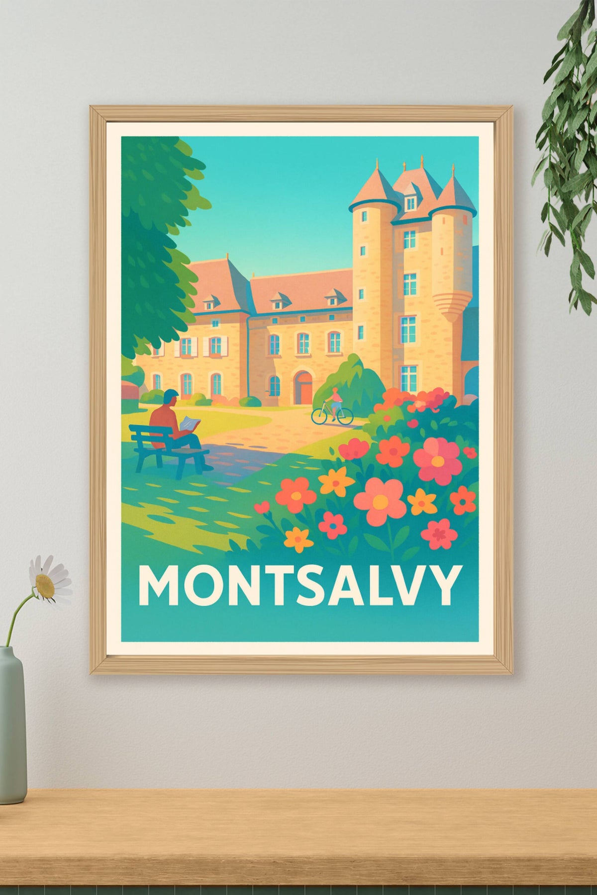 Affiche Montsalvy — Charme et Sérénité au Cœur du Village · poster d'art de Montsalvy