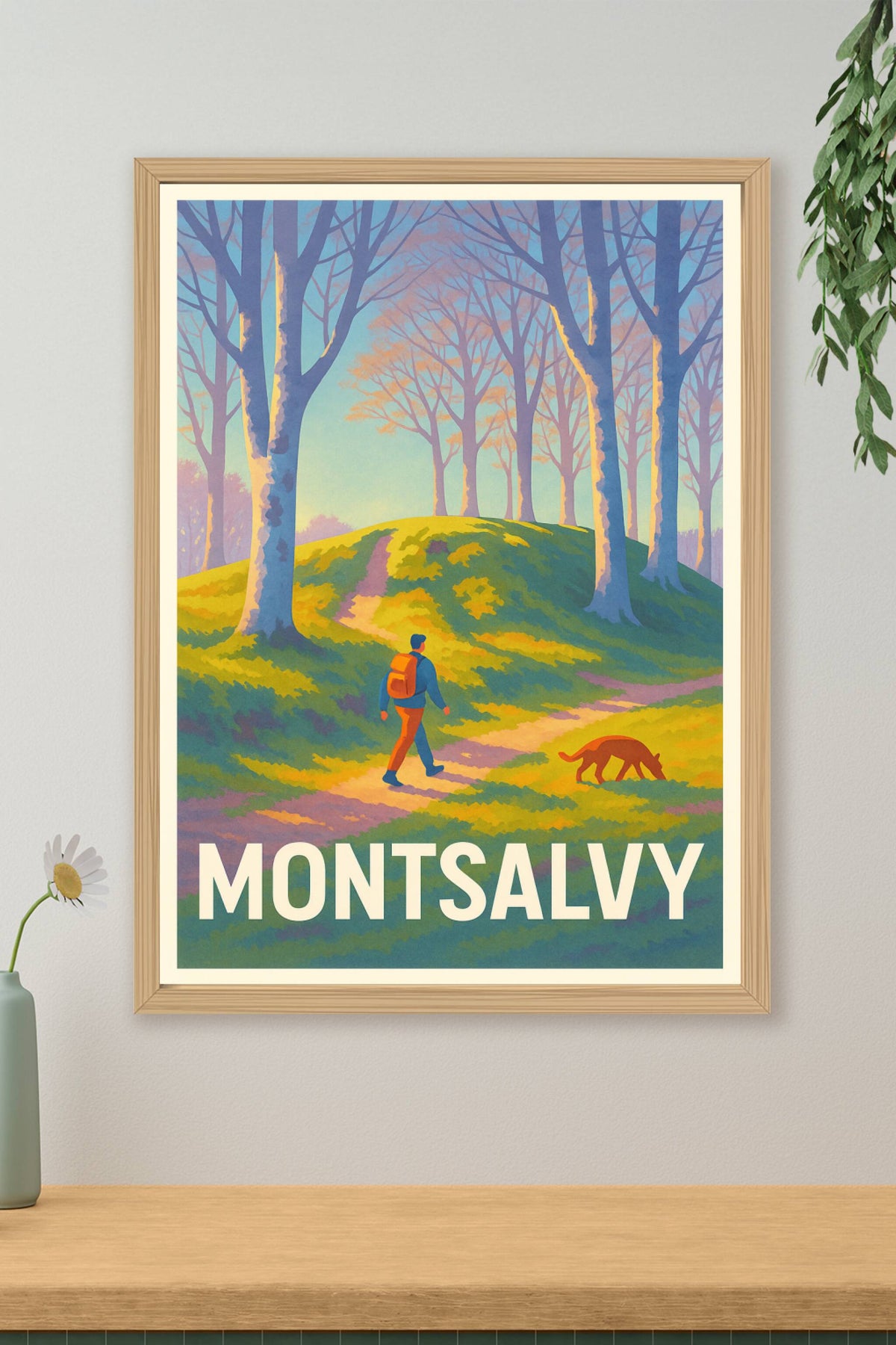 Affiche Montsalvy — Balade au cœur de la nature · poster d'art de Montsalvy
