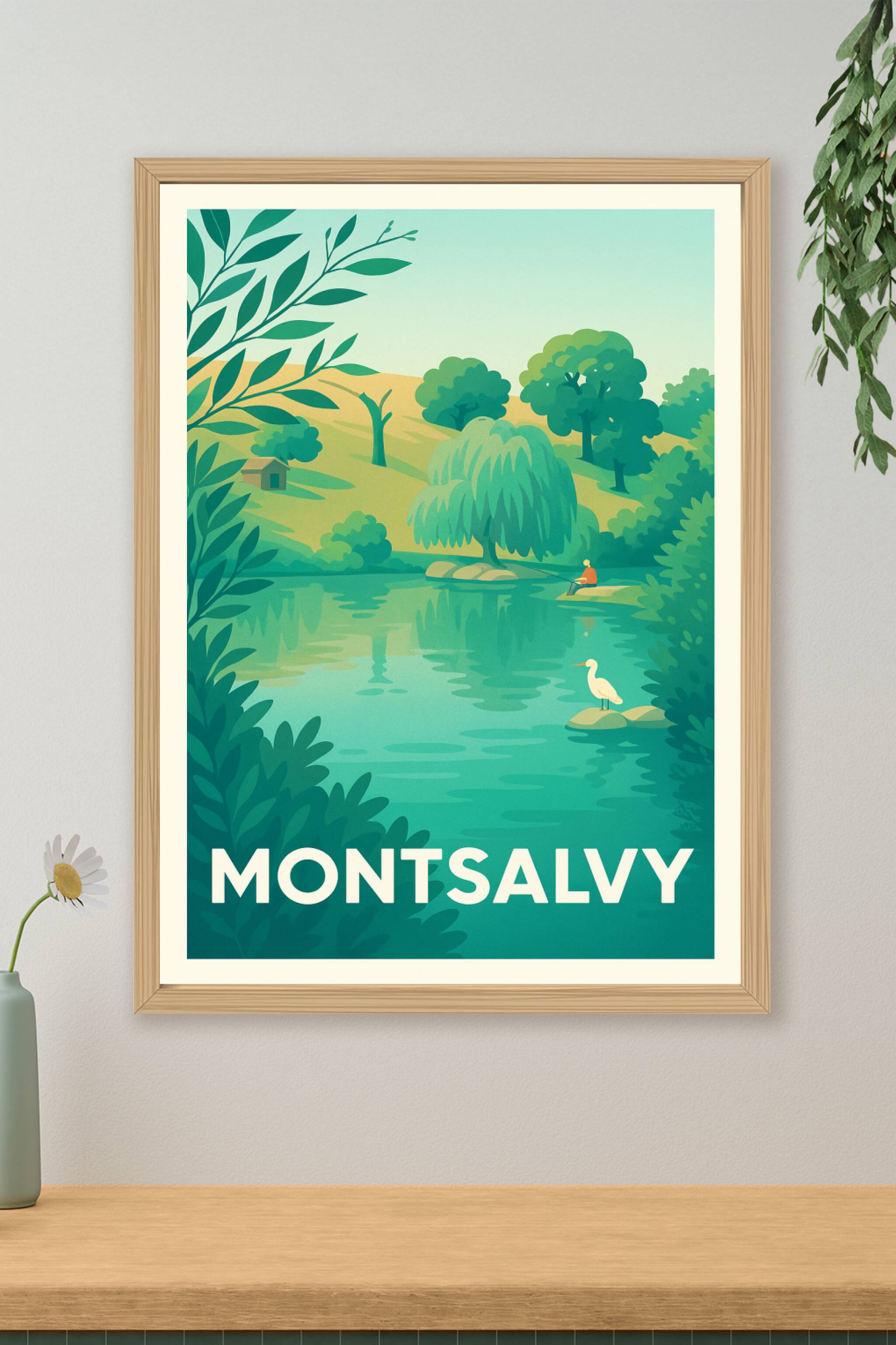 Affiche de Montsalvy - Sérénité au bord de l'eau