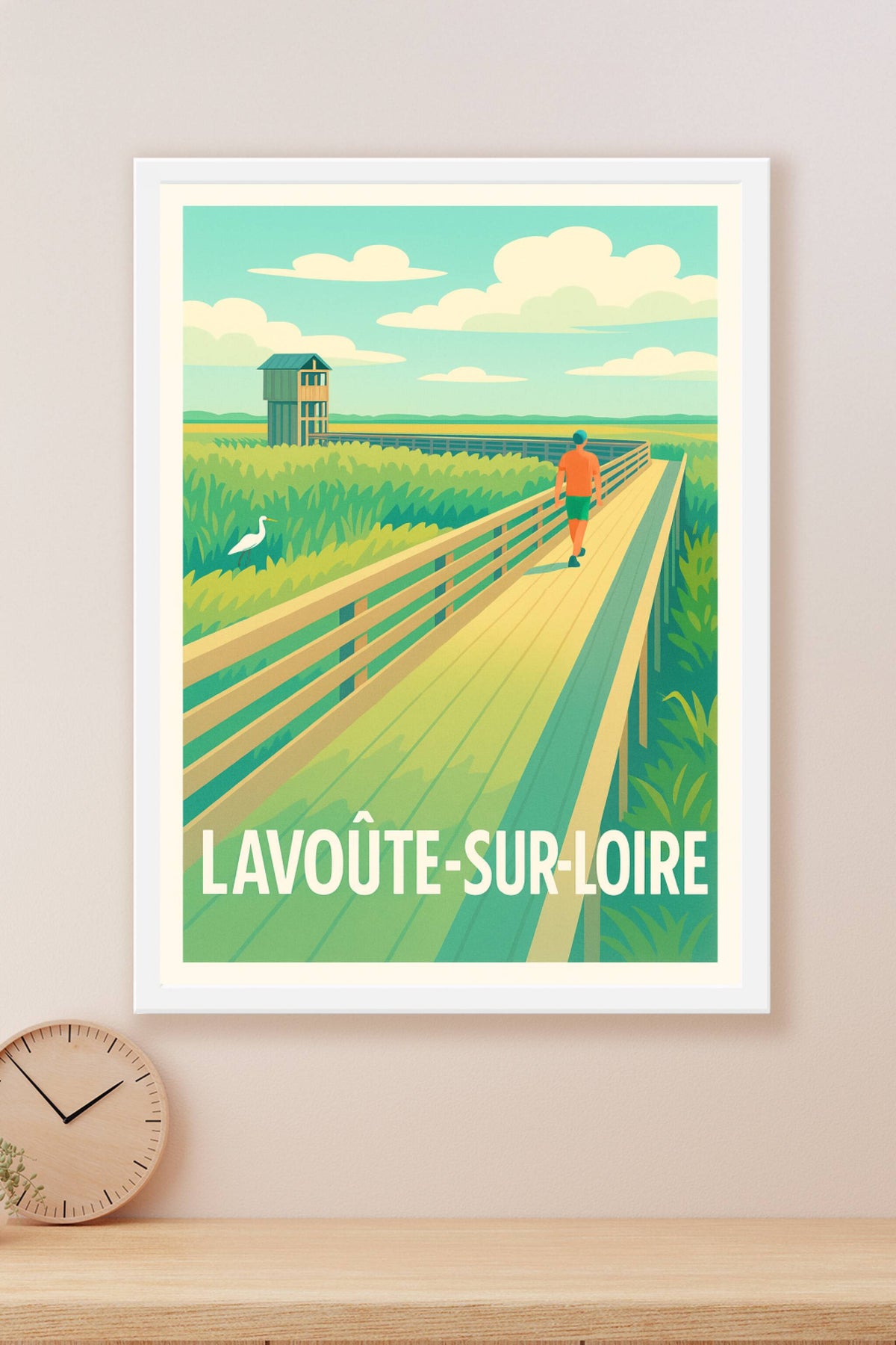 Affiche Lavoûte-sur-Loire — Invitation à la découverte nature · poster d'art de Lavoûte-sur-Loire