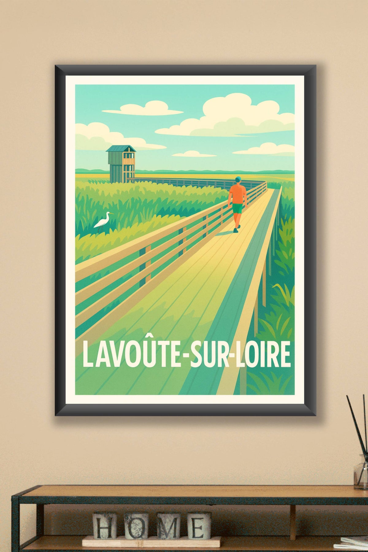 Affiche Lavoûte-sur-Loire — Invitation à la découverte nature · poster d'art de Lavoûte-sur-Loire