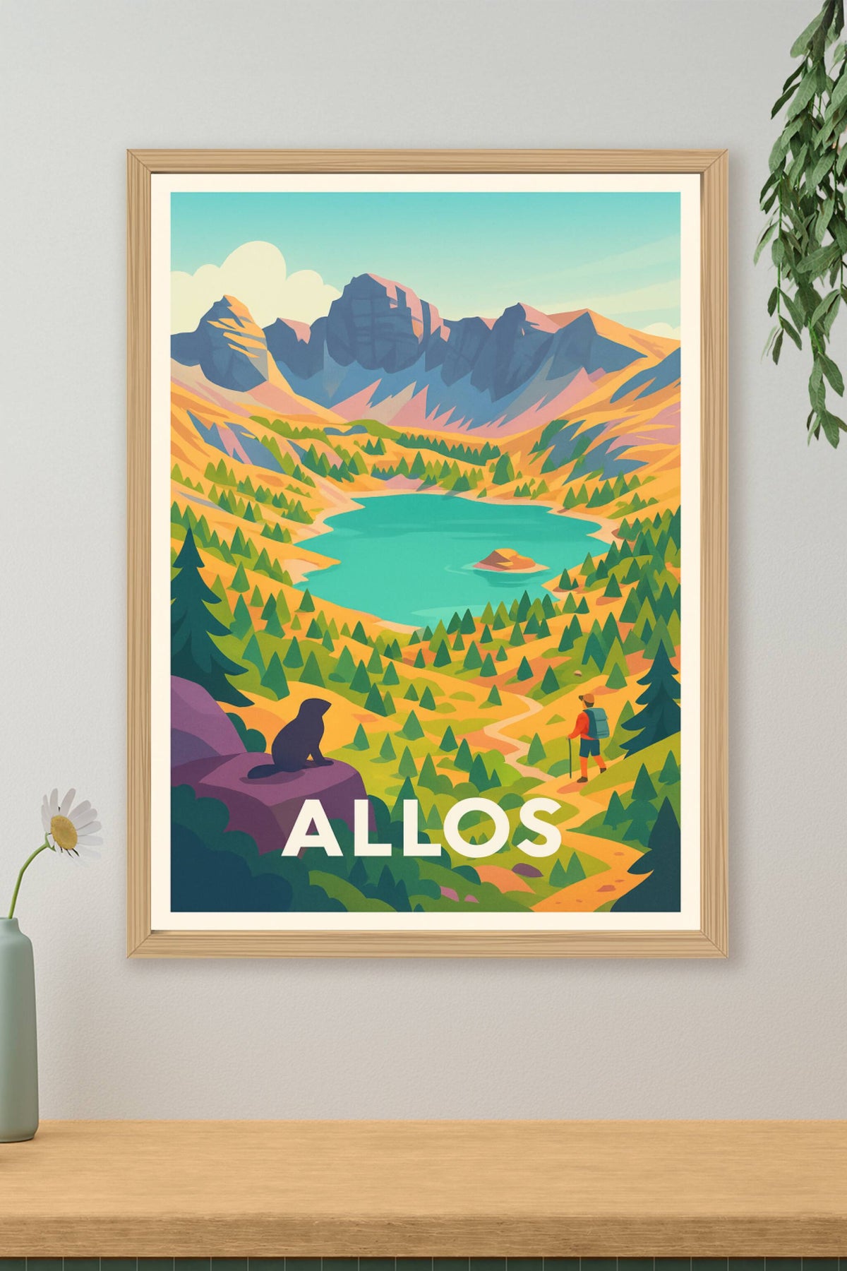 Affiche Allos — Invitation à l'aventure en pleine nature · poster d'art de Allos
