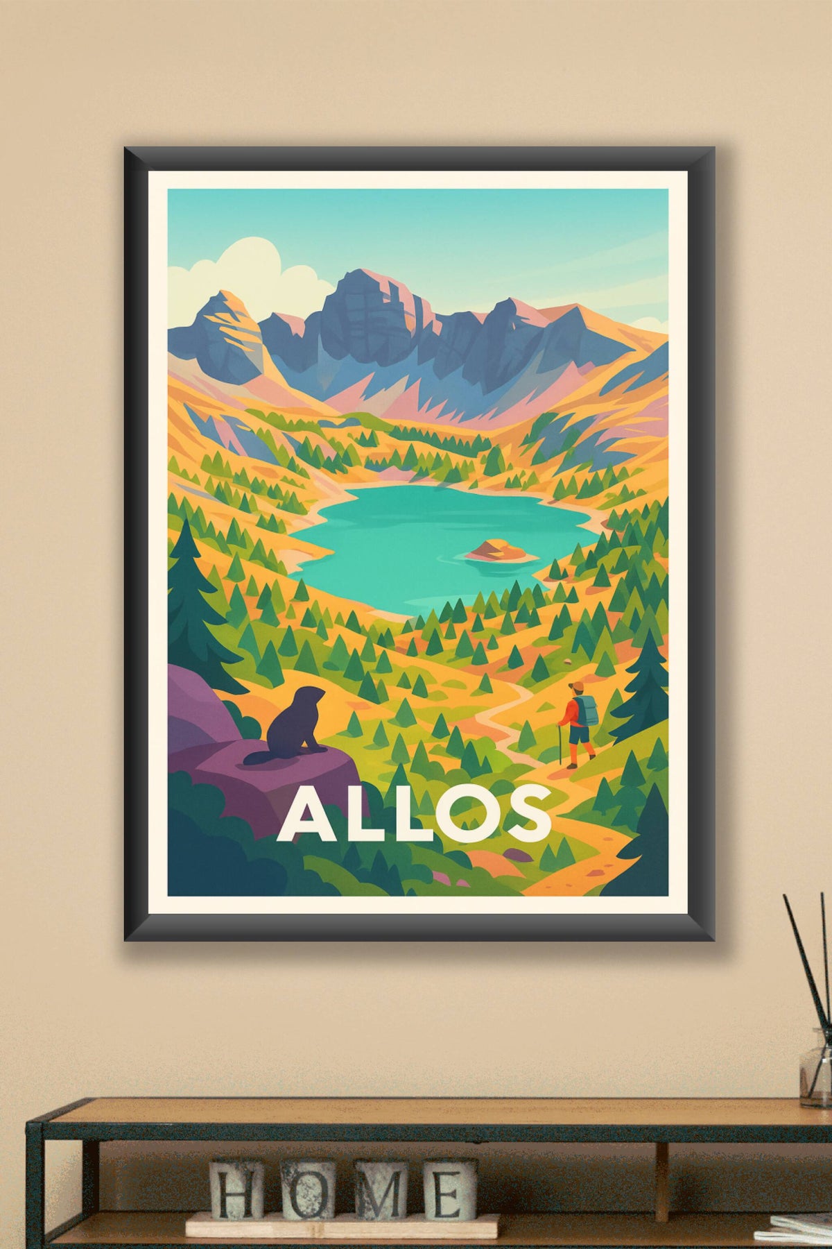 Affiche Allos — Invitation à l'aventure en pleine nature · poster d'art de Allos