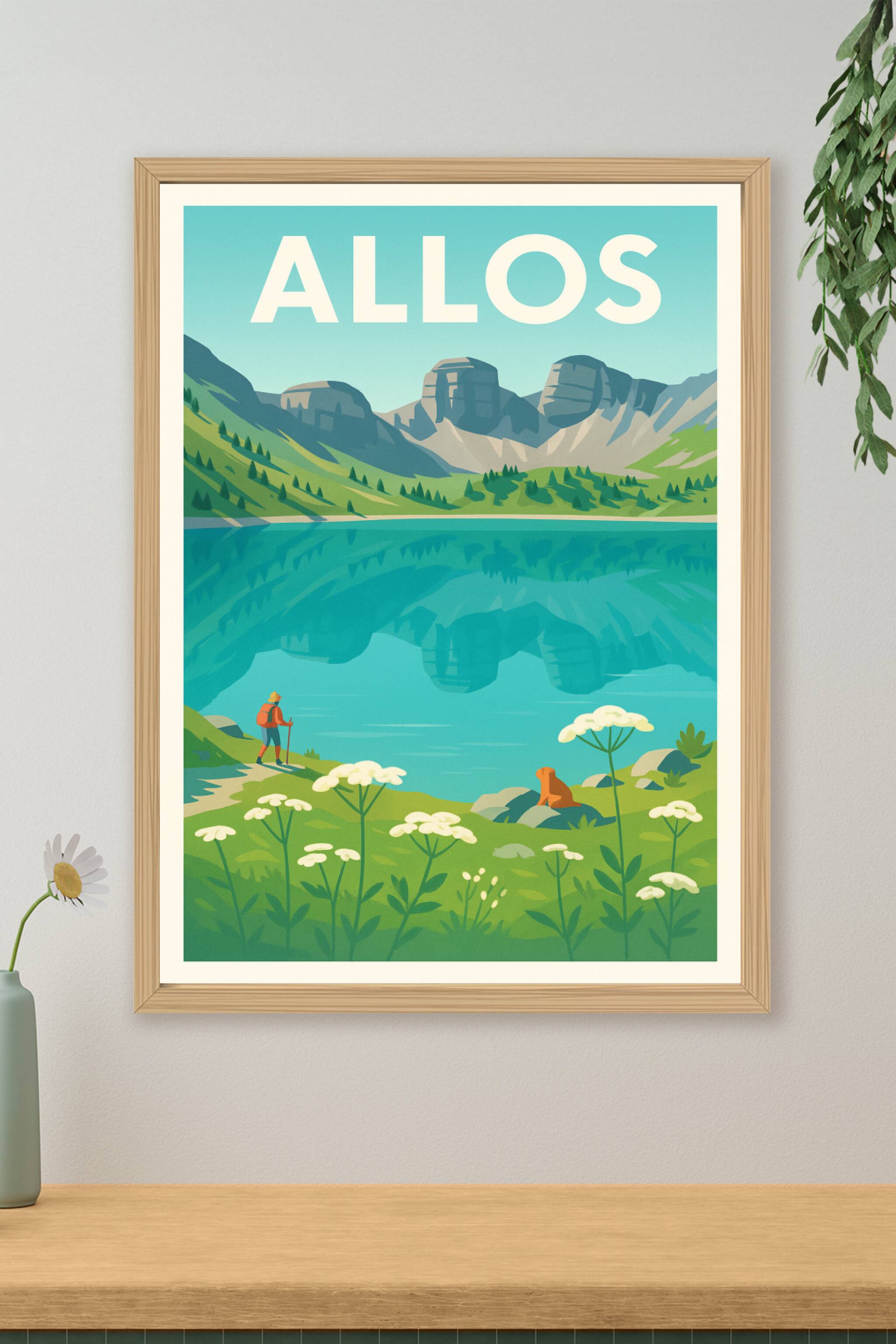 Affiche de Allos - Évasion nature au lac de montagne