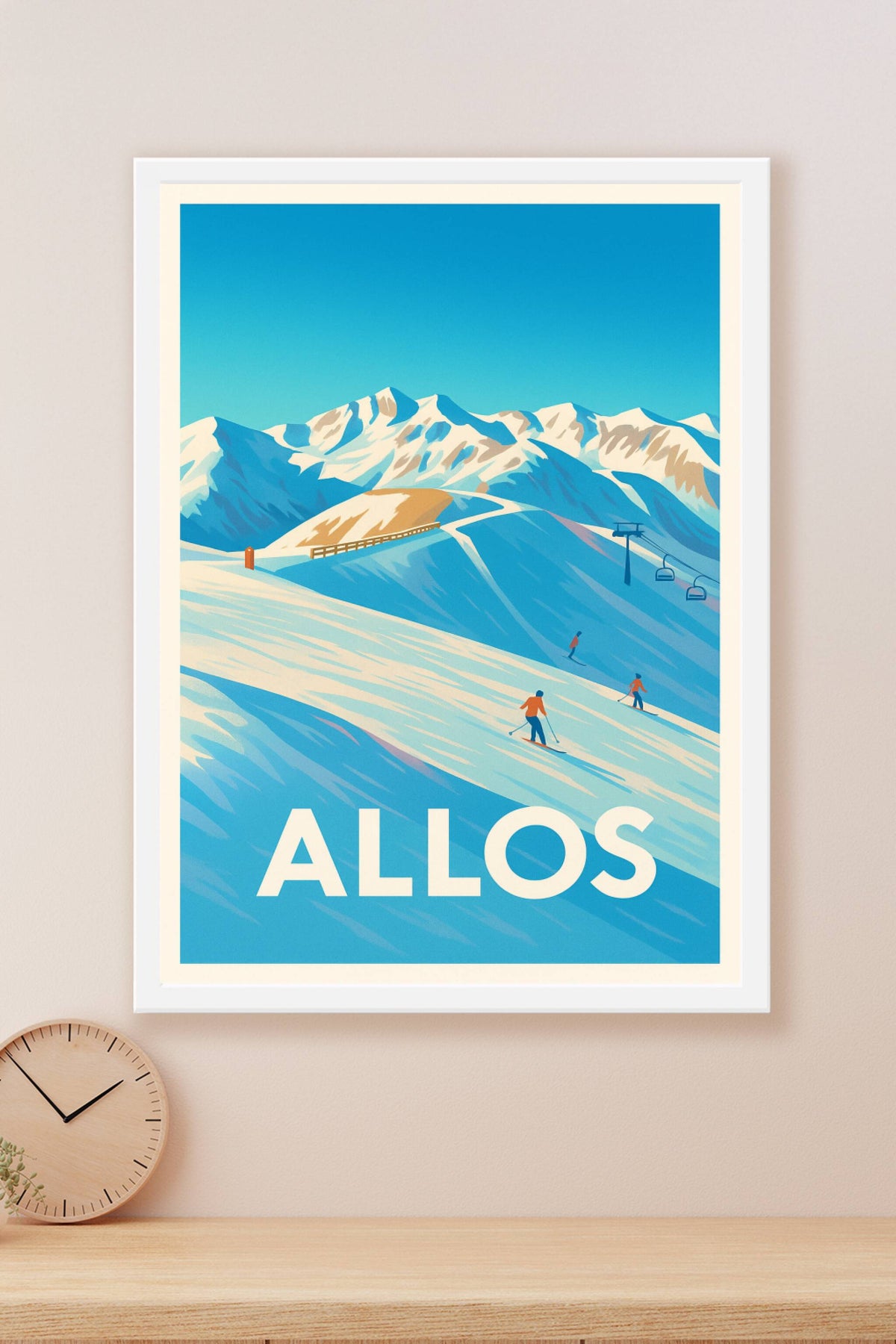 Affiche Allos — Évasion hivernale en montagne · poster d'art de Allos
