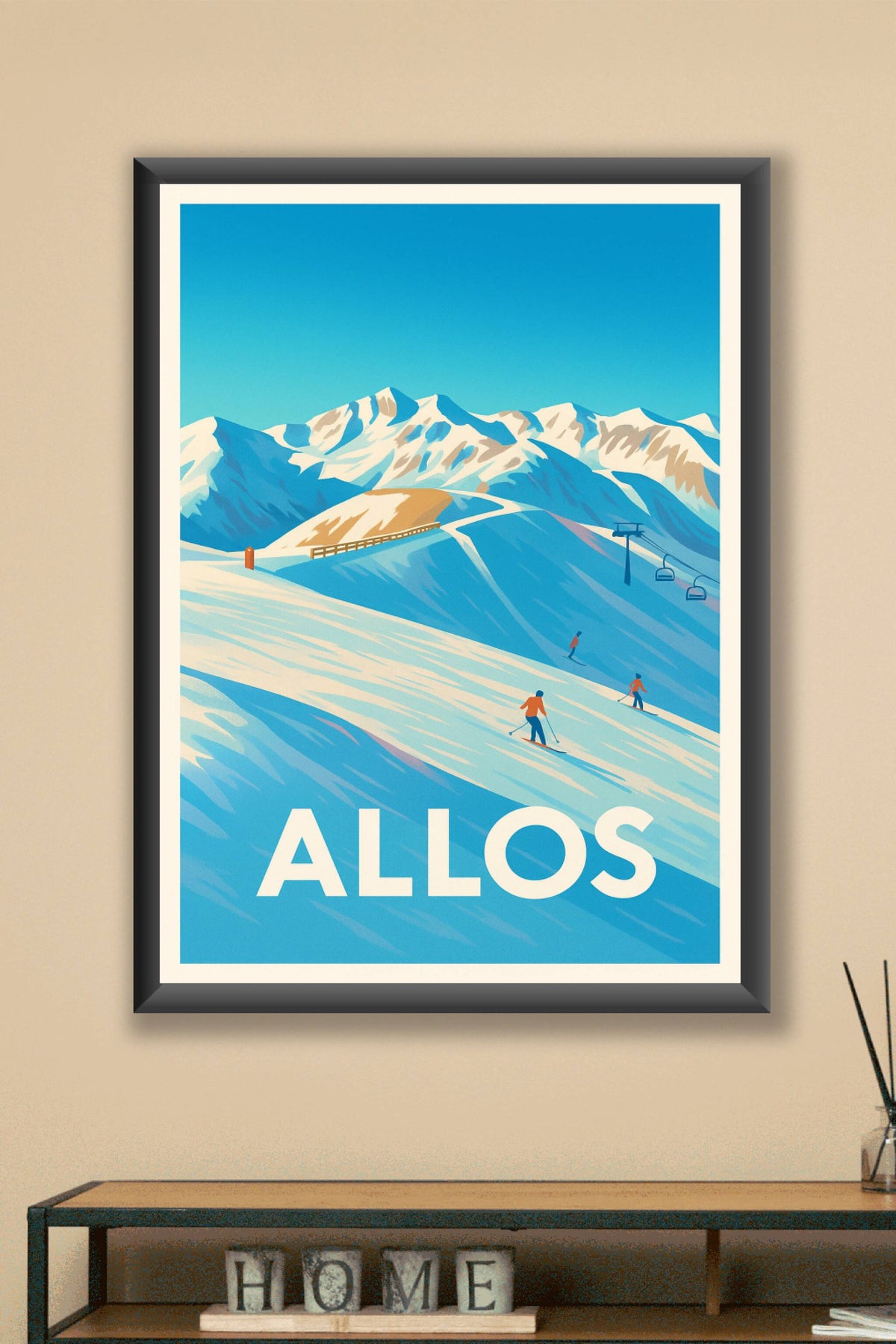 Affiche Allos — Évasion hivernale en montagne · poster d'art de Allos