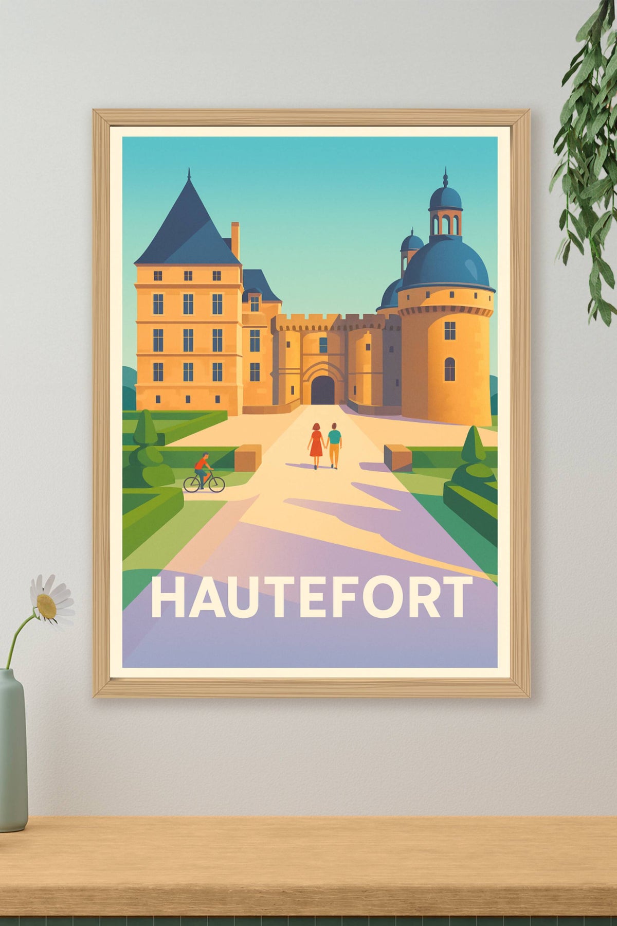 Affiche Hautefort — L'élégance intemporelle du château · poster d'art de Hautefort
