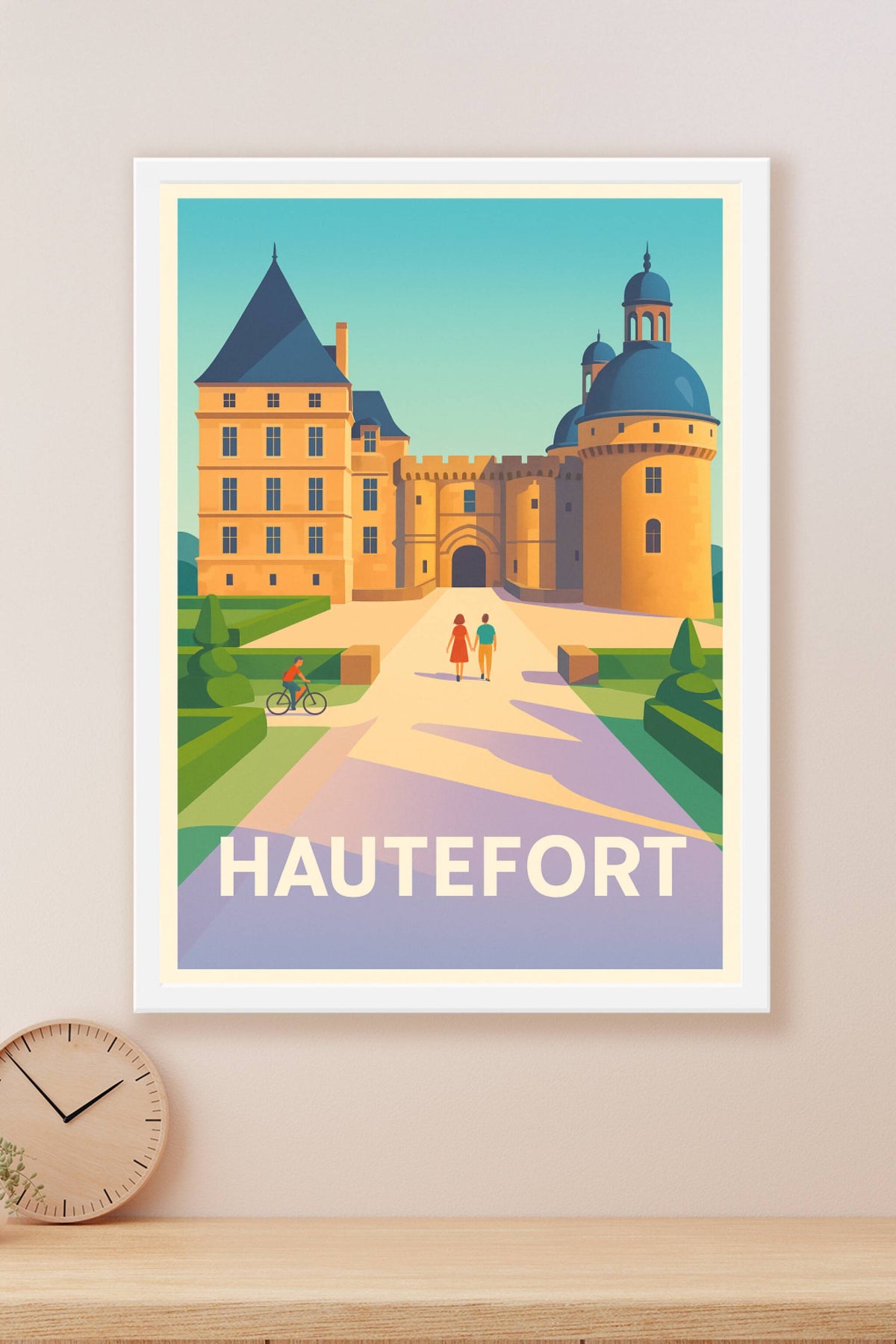 Affiche Hautefort — L'élégance intemporelle du château · poster d'art de Hautefort