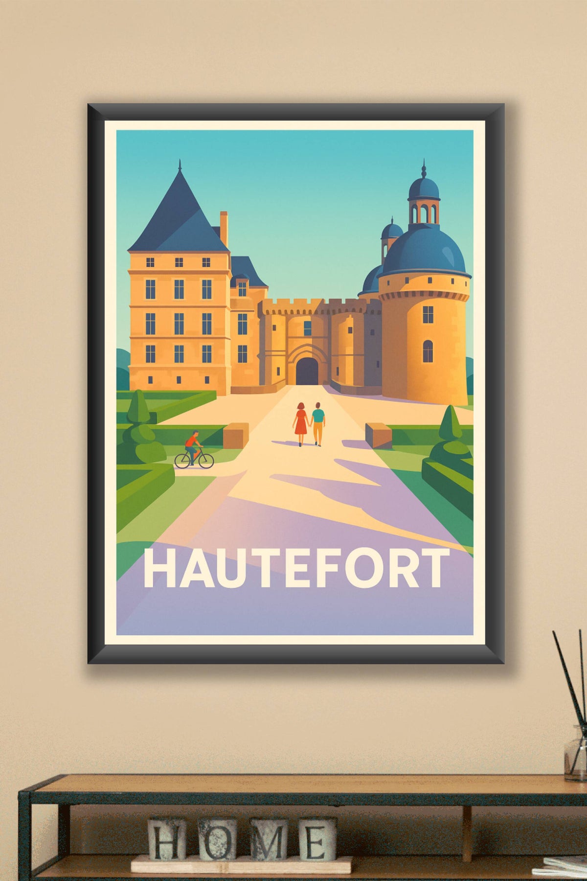 Affiche Hautefort — L'élégance intemporelle du château · poster d'art de Hautefort