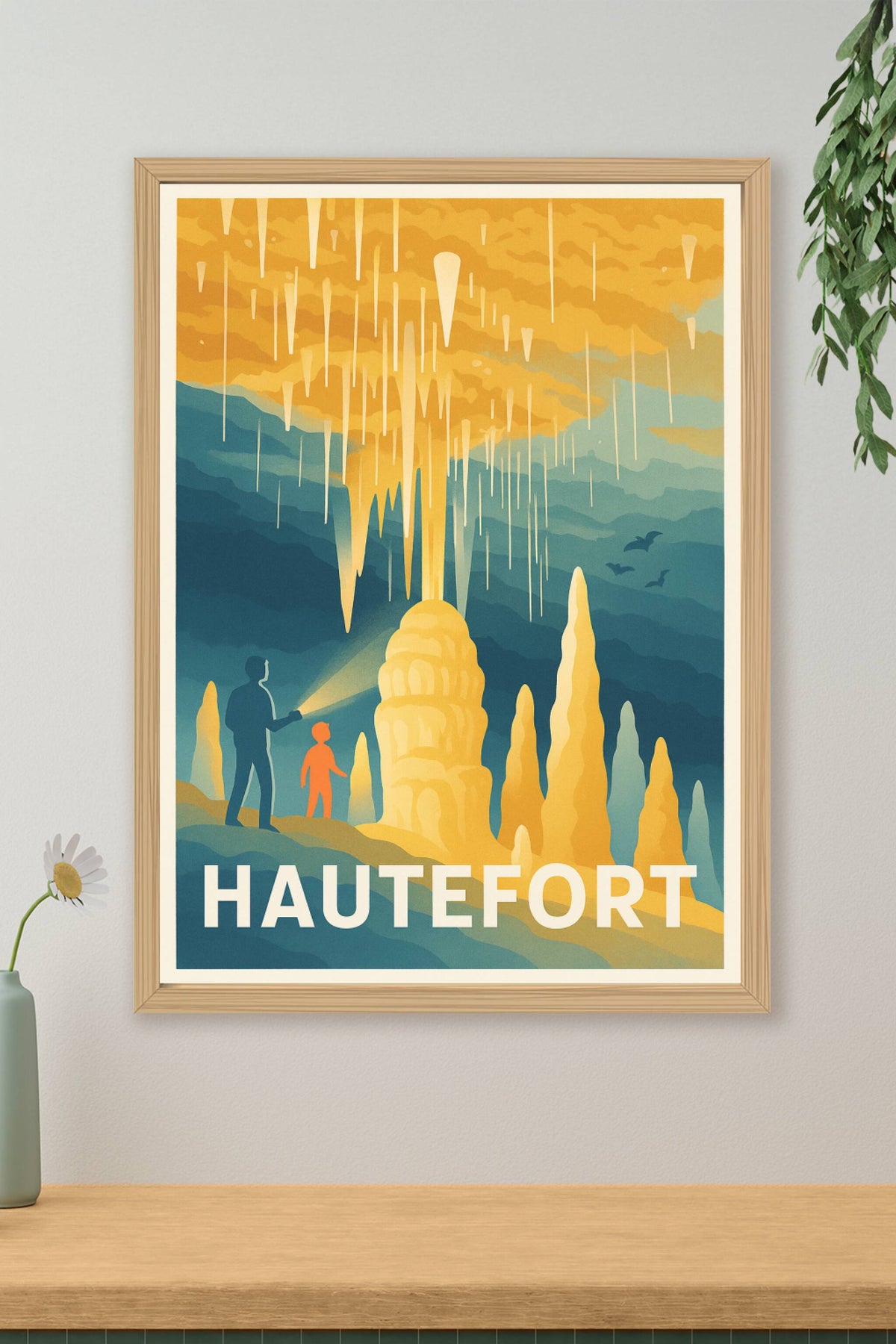 Affiche Hautefort — Merveilles souterraines à explorer · poster d'art de Hautefort
