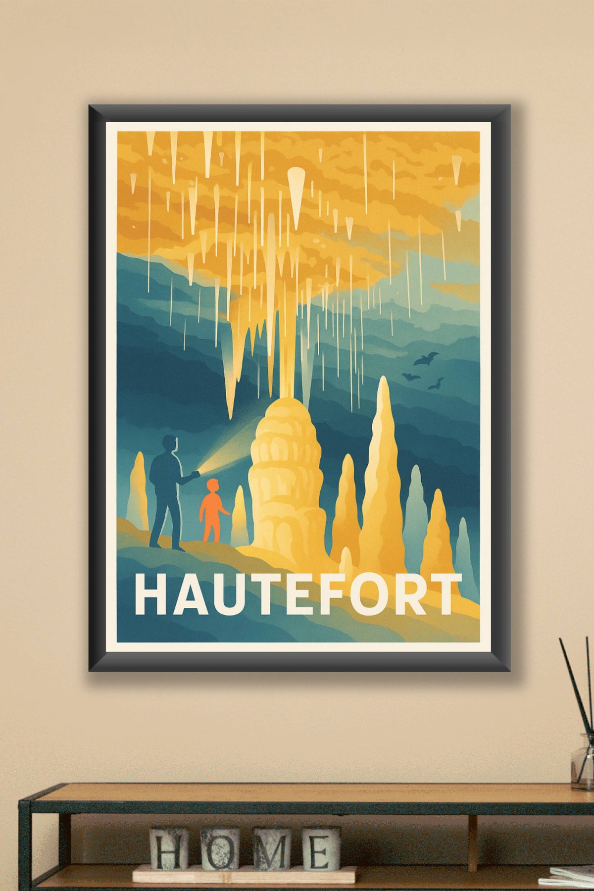 Affiche Hautefort — Merveilles souterraines à explorer · poster d'art de Hautefort