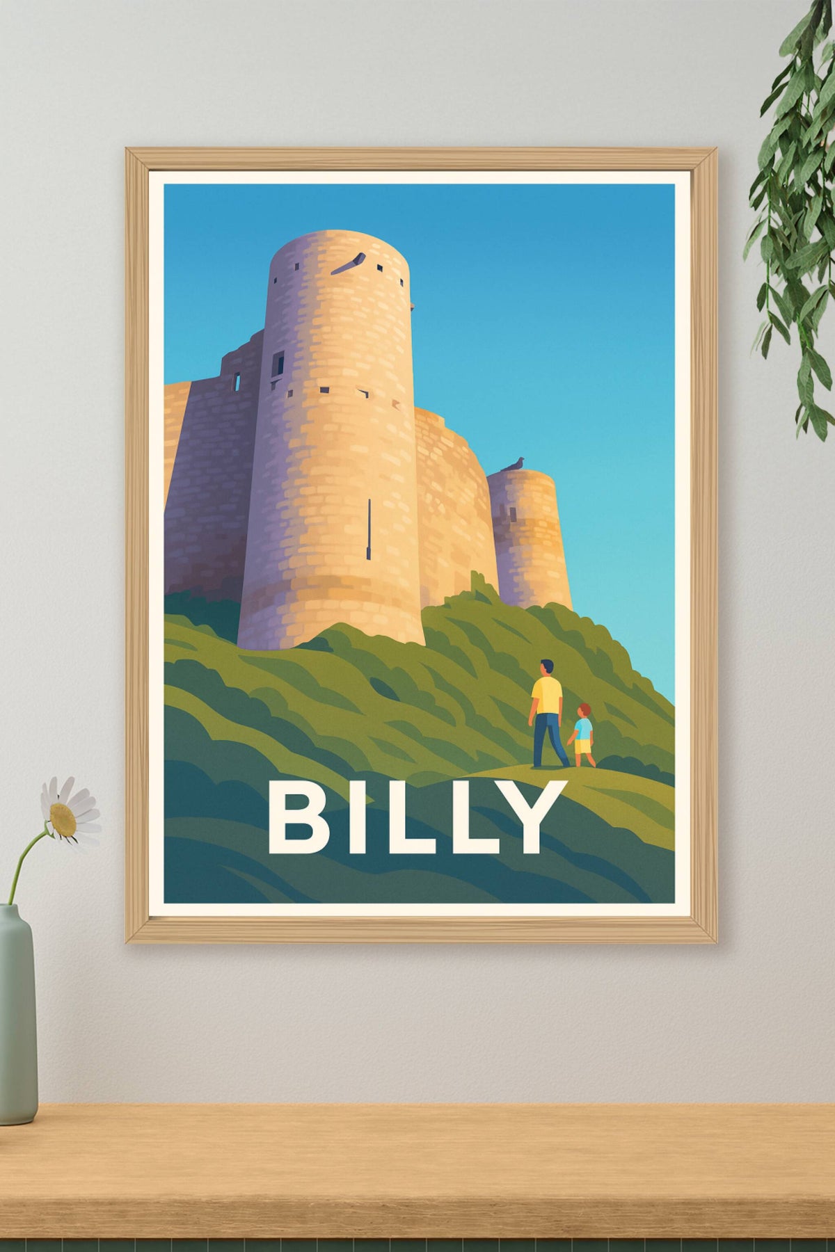Affiche Billy — Les tours majestueuses à découvrir · poster d'art de Billy