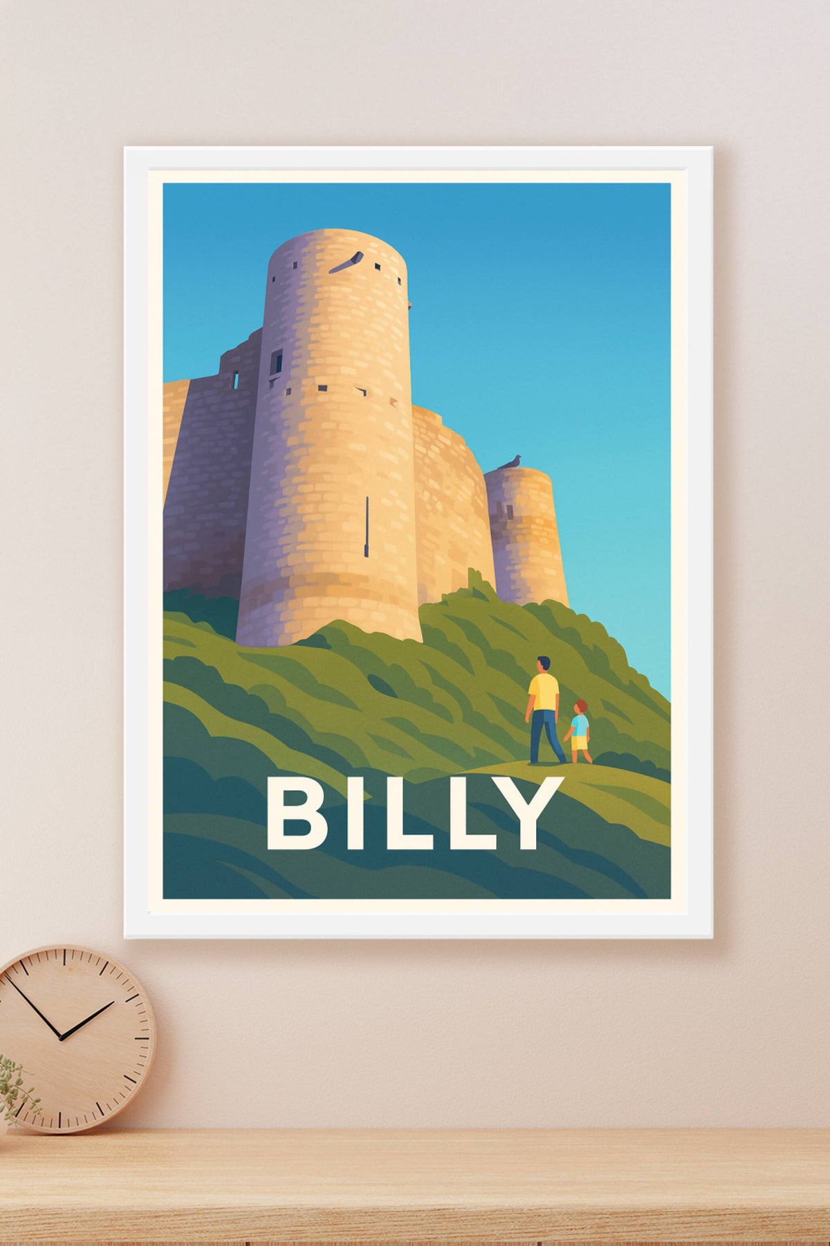 Affiche Billy — Les tours majestueuses à découvrir · poster d'art de Billy