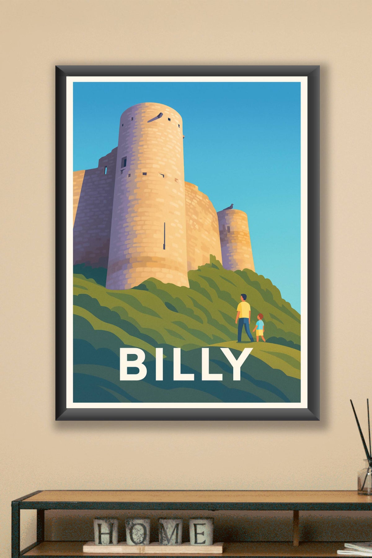 Affiche Billy — Les tours majestueuses à découvrir · poster d'art de Billy