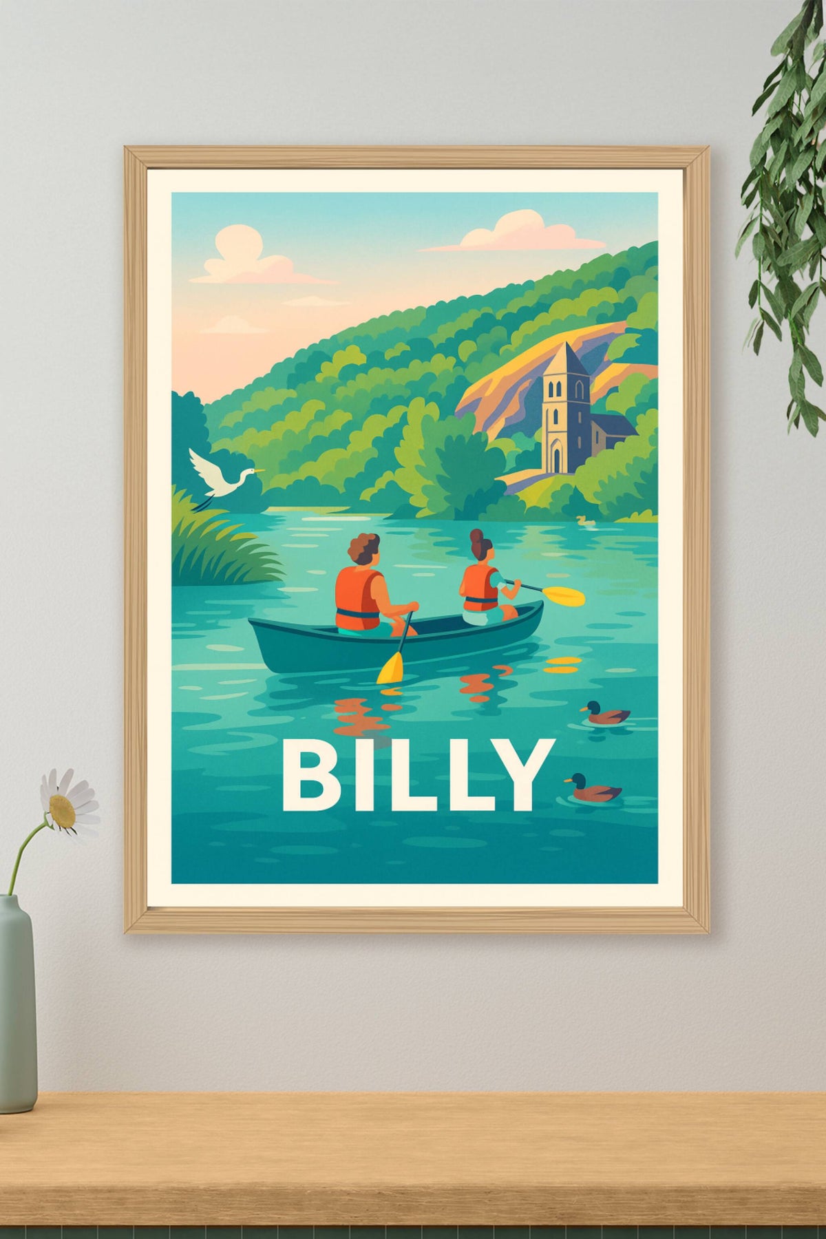 Affiche Billy — Évasion et nature au fil de l'eau · poster d'art de Billy