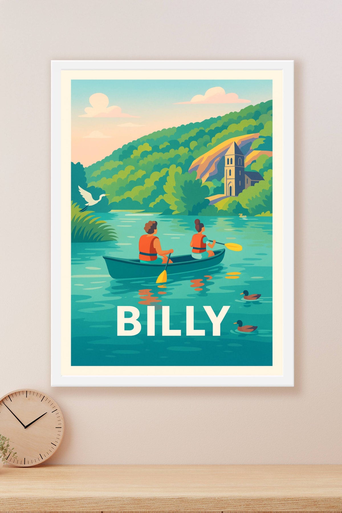 Affiche Billy — Évasion et nature au fil de l'eau · poster d'art de Billy