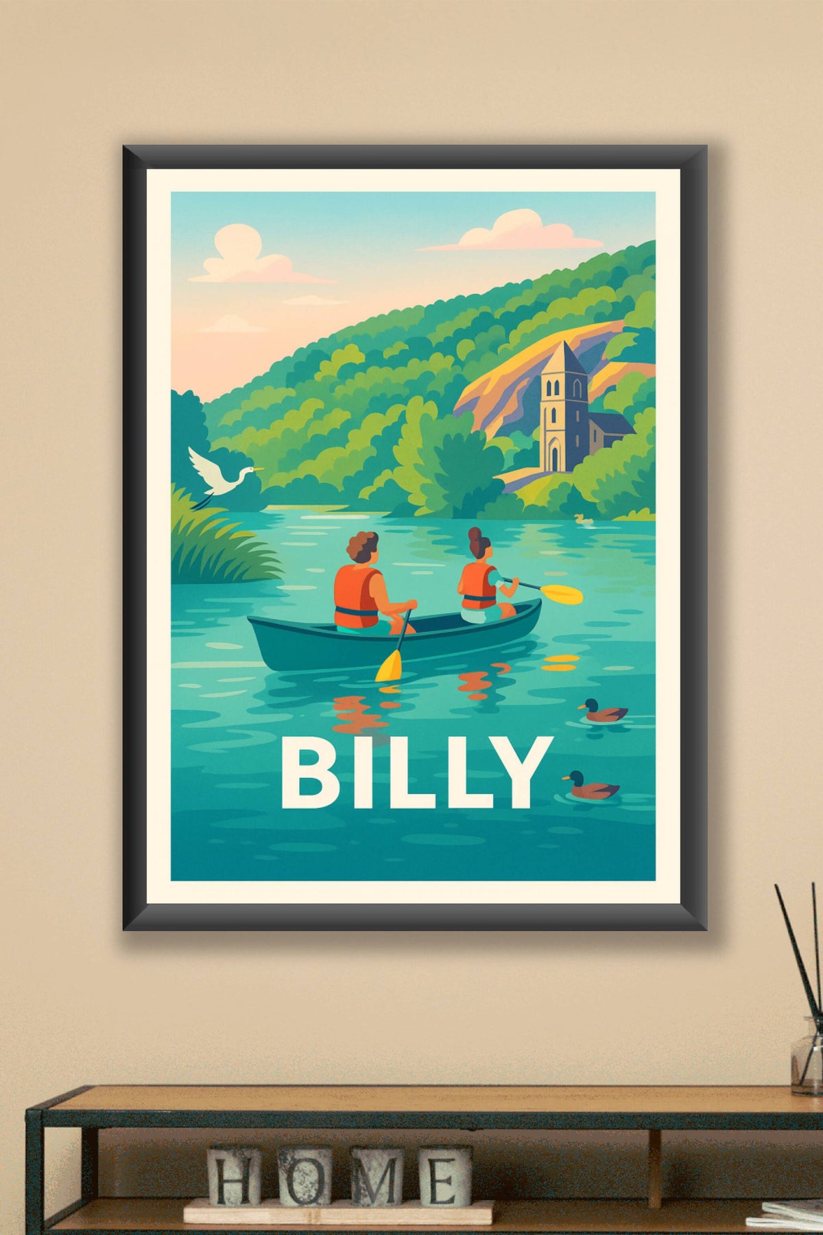 Affiche Billy — Évasion et nature au fil de l'eau · poster d'art de Billy