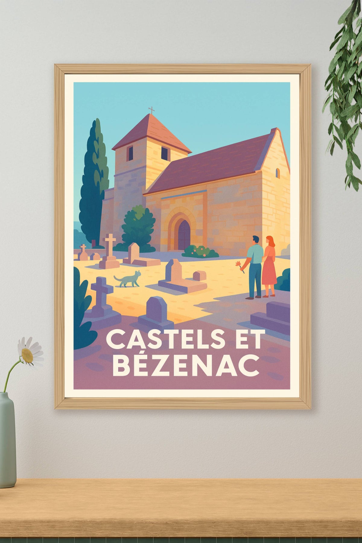 Affiche Castels et Bézenac — L'esprit authentique du Périgord · poster d'art de Castels et Bézenac