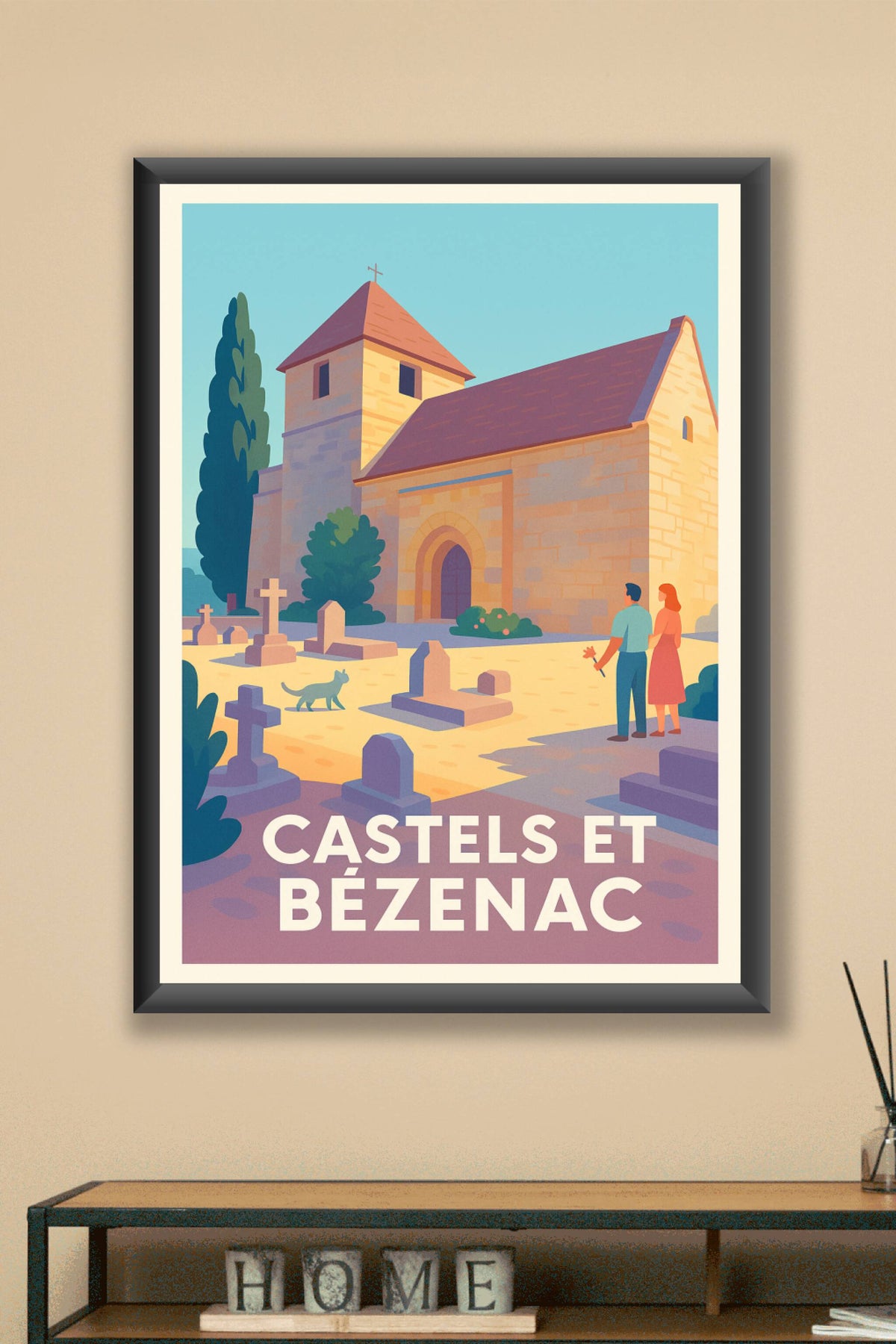 Affiche Castels et Bézenac — L'esprit authentique du Périgord · poster d'art de Castels et Bézenac